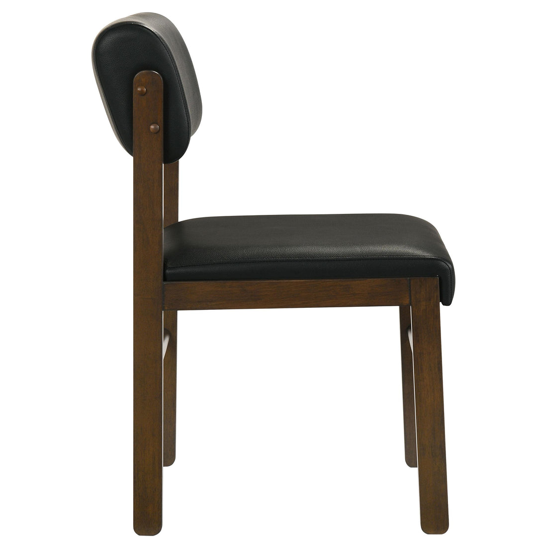  Coaster Furniture Kehoe 193922WAL Set of 2 Upholstered Dining Side Chair - Black/Walnut IMAGE 1
