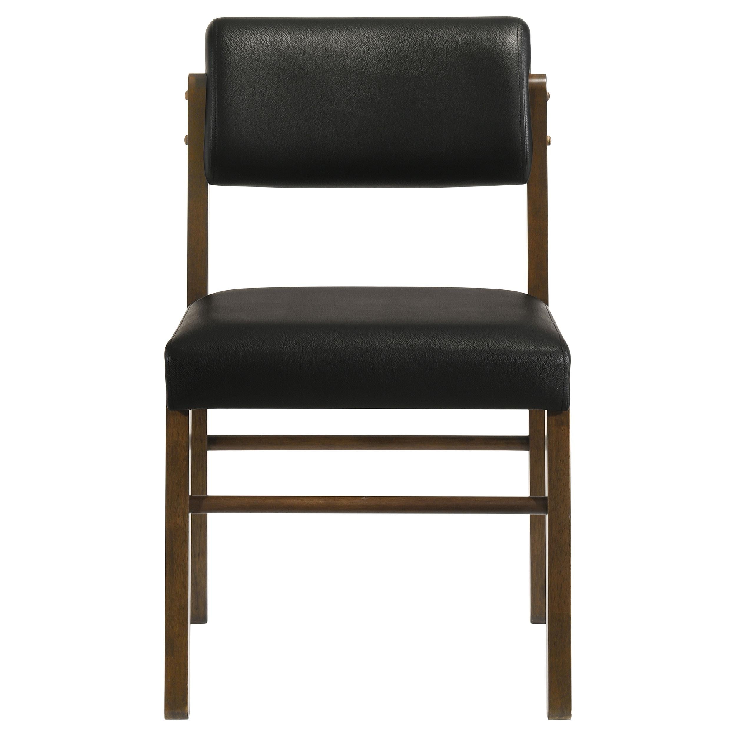  Coaster Furniture Kehoe 193922WAL Set of 2 Upholstered Dining Side Chair - Black/Walnut IMAGE 10