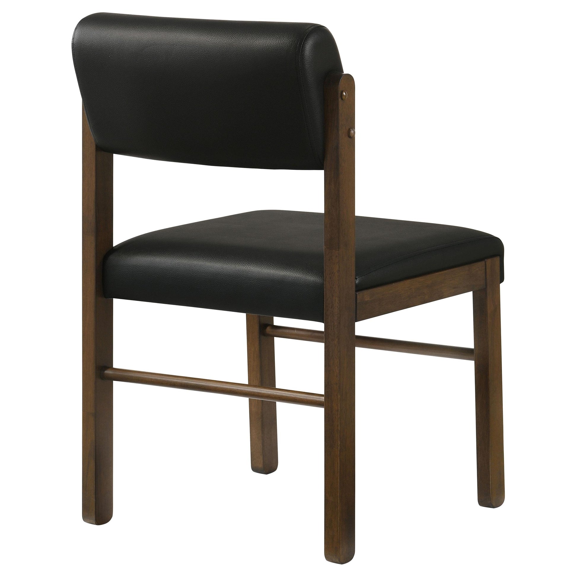  Coaster Furniture Kehoe 193922WAL Set of 2 Upholstered Dining Side Chair - Black/Walnut IMAGE 11