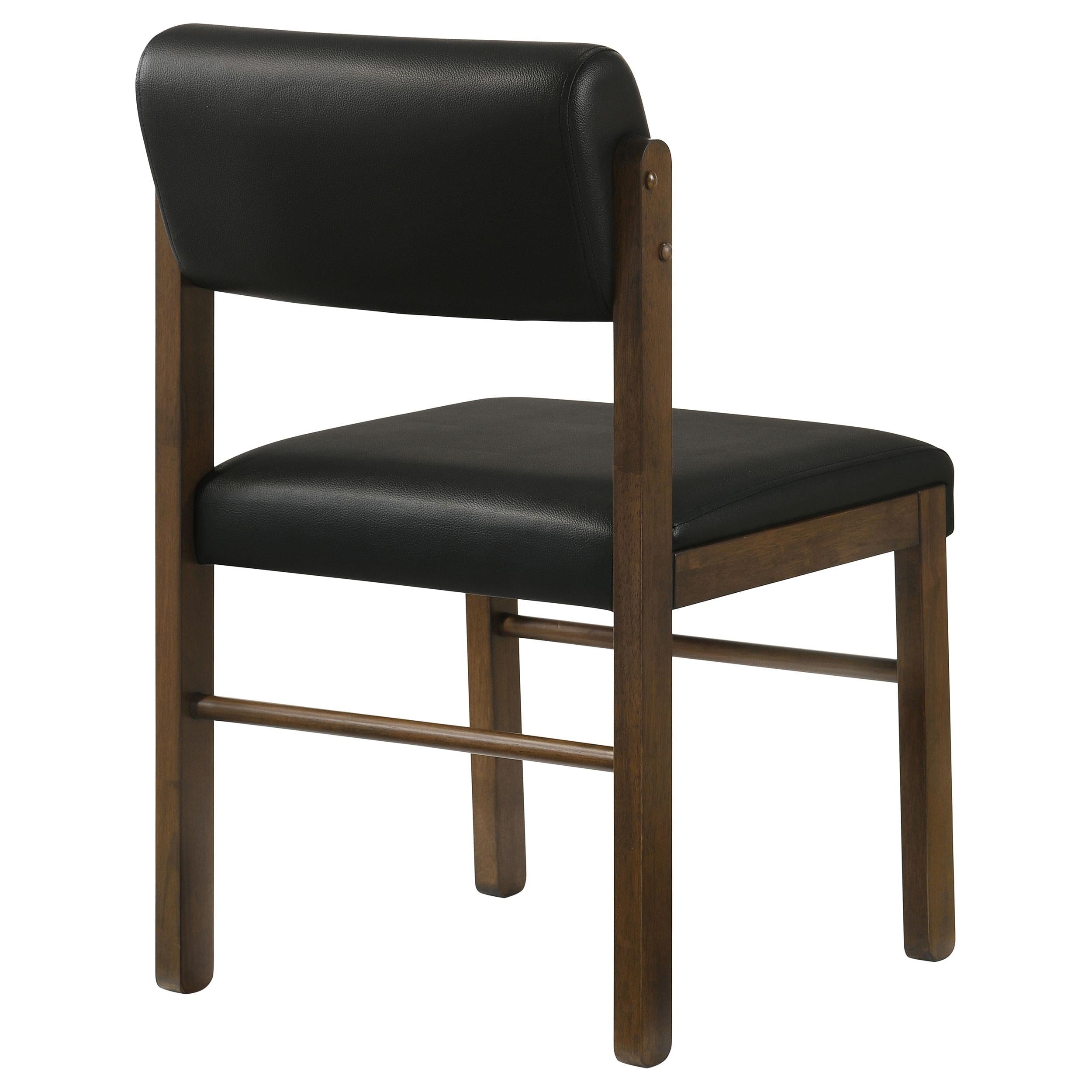  Coaster Furniture Kehoe 193922WAL Set of 2 Upholstered Dining Side Chair - Black/Walnut IMAGE 11