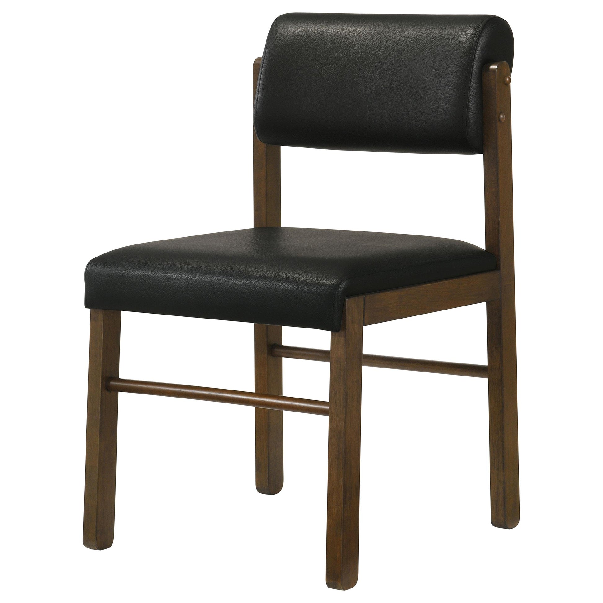  Coaster Furniture Kehoe 193922WAL Set of 2 Upholstered Dining Side Chair - Black/Walnut IMAGE 3