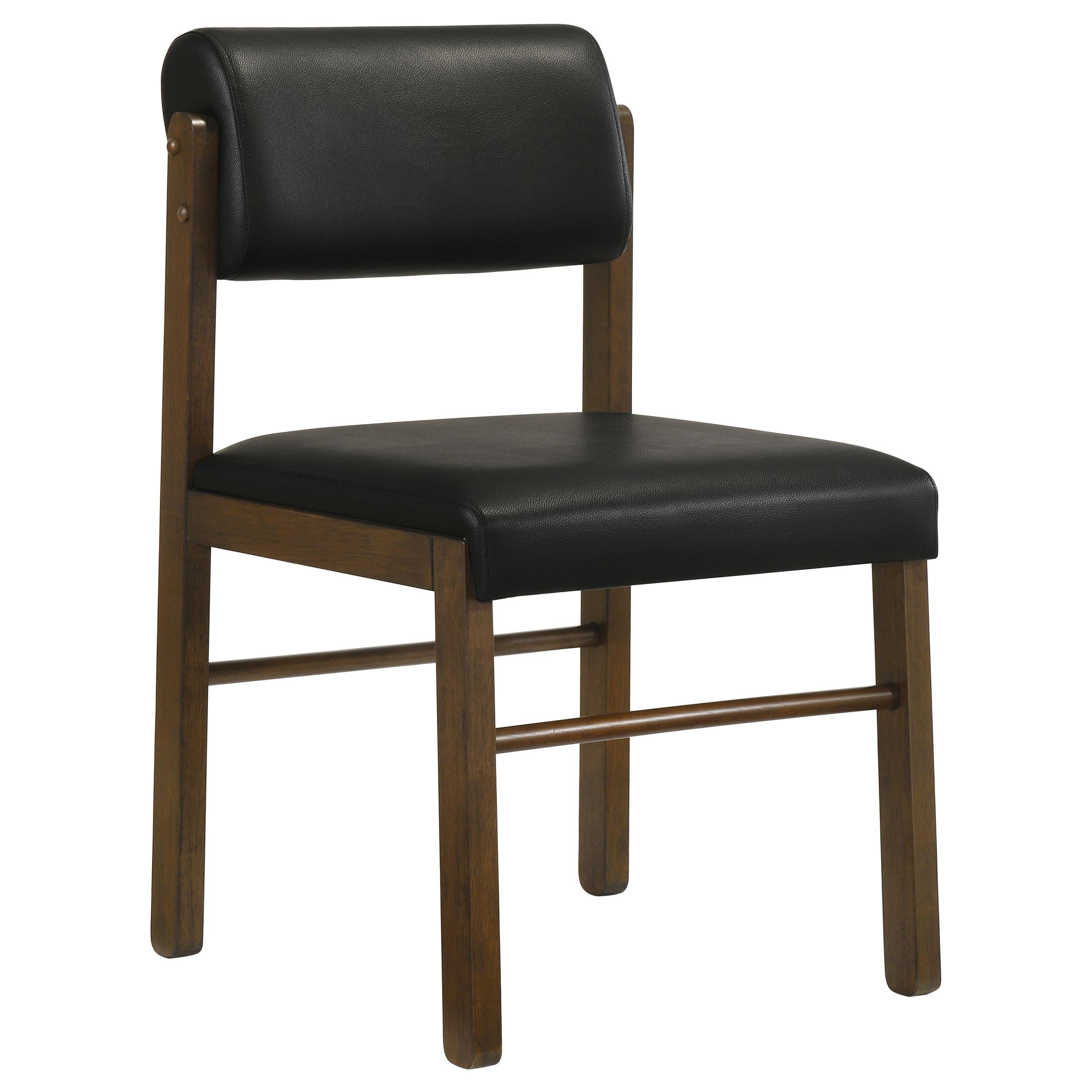  Coaster Furniture Kehoe 193922WAL Set of 2 Upholstered Dining Side Chair - Black/Walnut IMAGE 8