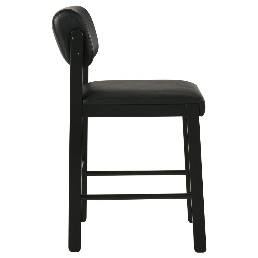  Coaster Furniture Kehoe 193929BLK Set of 2 Upholstered Counter Height Chair - Black IMAGE 1