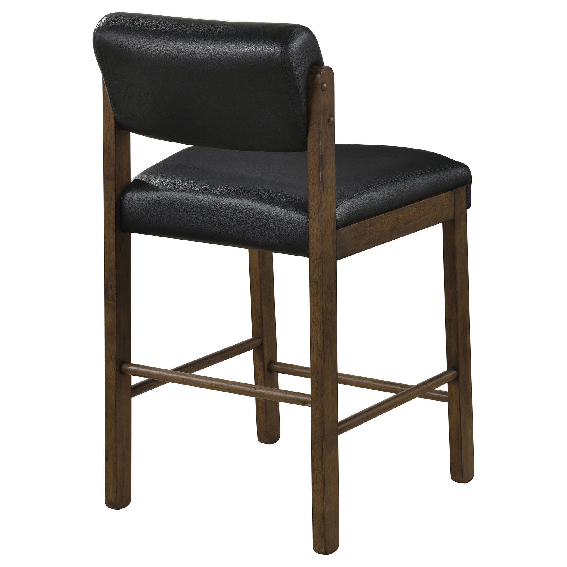  Coaster Furniture Kehoe 193929WAL Set of 2 Upholstered Counter Height Chair - Black/Walnut IMAGE 5