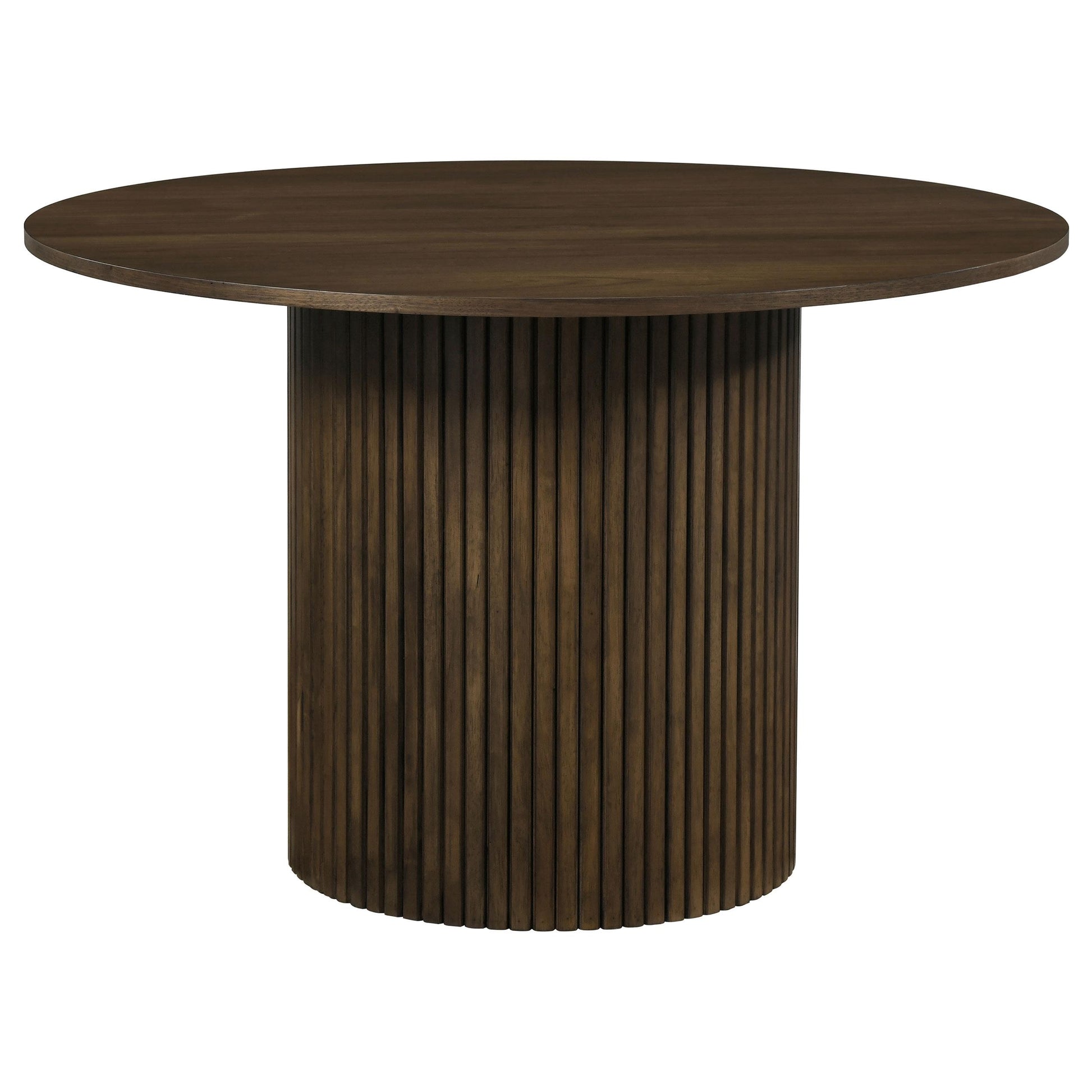  Coaster Furniture Hamlyn 193930WAL 47-inch Round Wood Dining Room Table - Walnut IMAGE 1