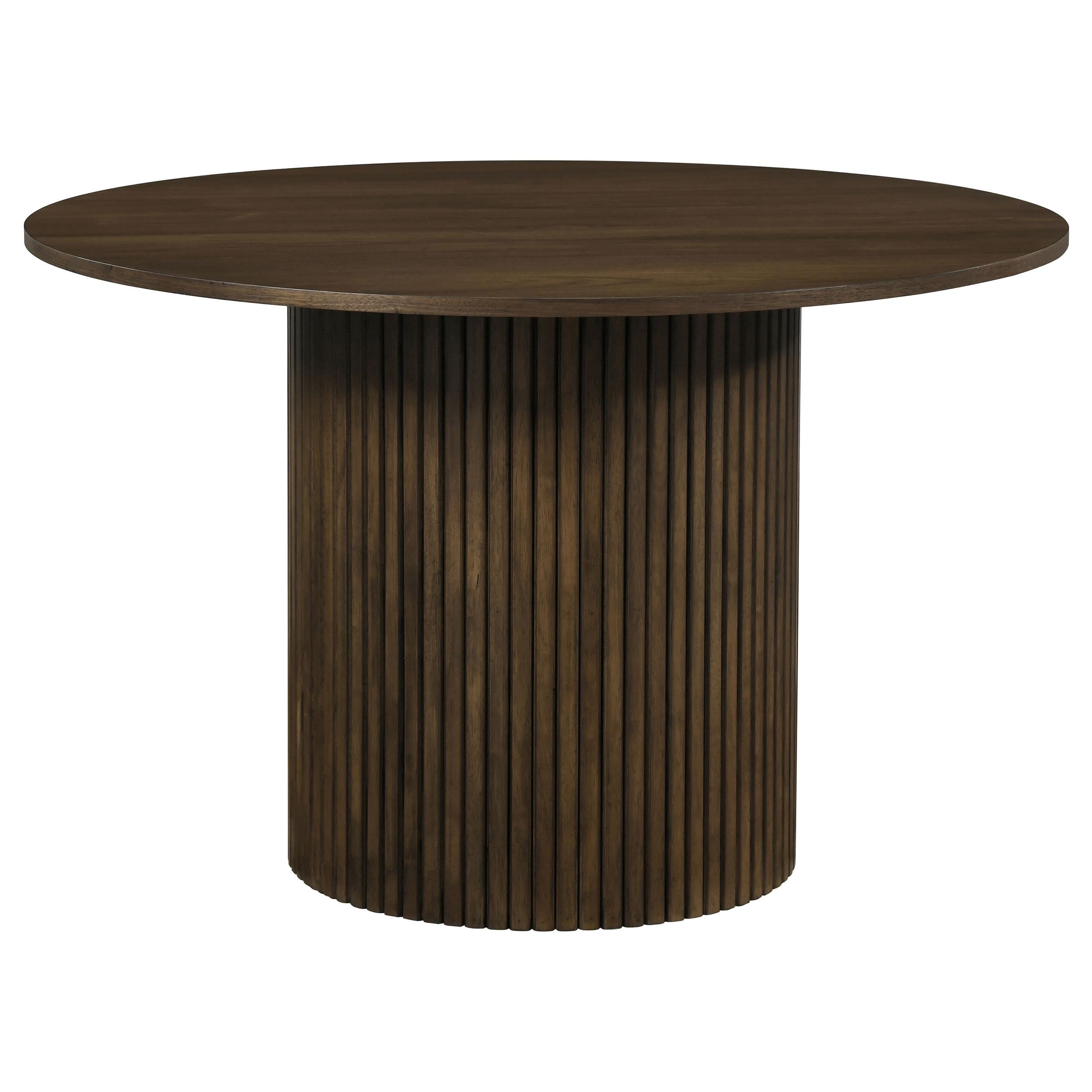  Coaster Furniture Hamlyn 193930WAL 47-inch Round Wood Dining Room Table - Walnut IMAGE 1