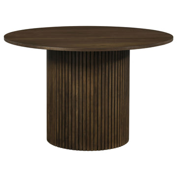  Coaster Furniture Hamlyn 193930WAL 47-inch Round Wood Dining Room Table - Walnut IMAGE 1