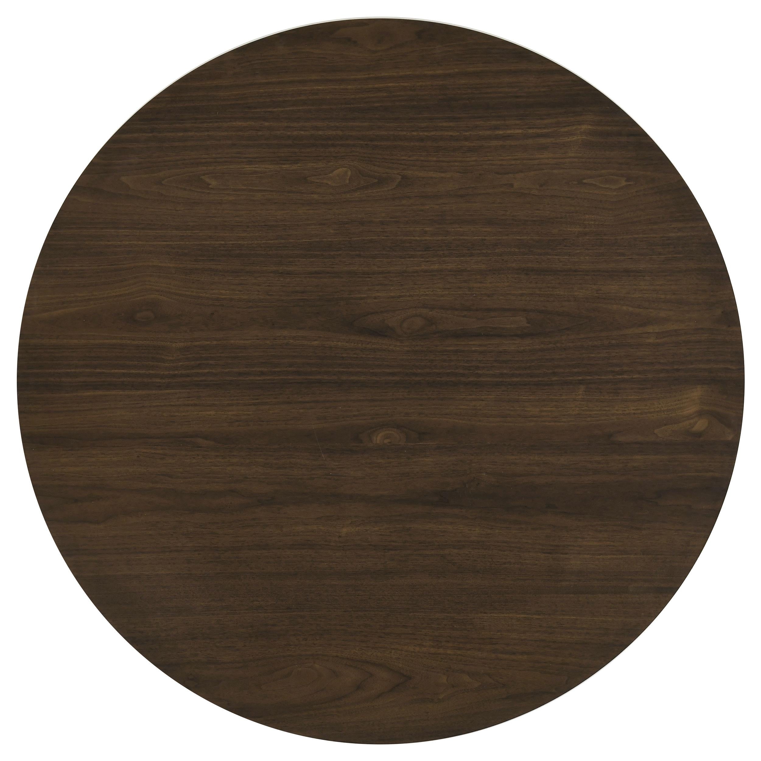  Coaster Furniture Hamlyn 193930WAL 47-inch Round Wood Dining Room Table - Walnut IMAGE 8
