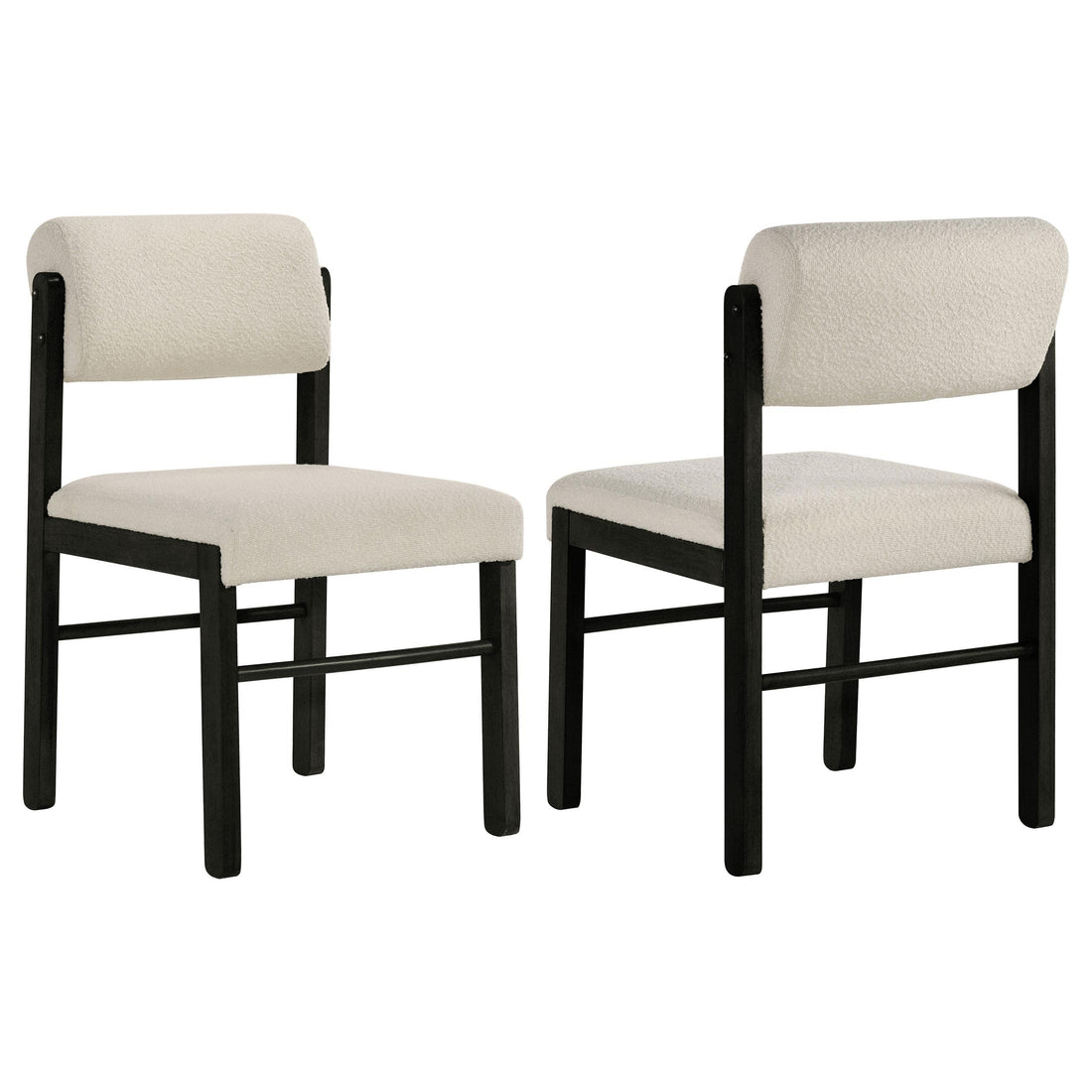  Coaster Furniture Kehoe 193932BLK Set of 2 Upholstered Dining Side Chair - Cream/Black IMAGE 1