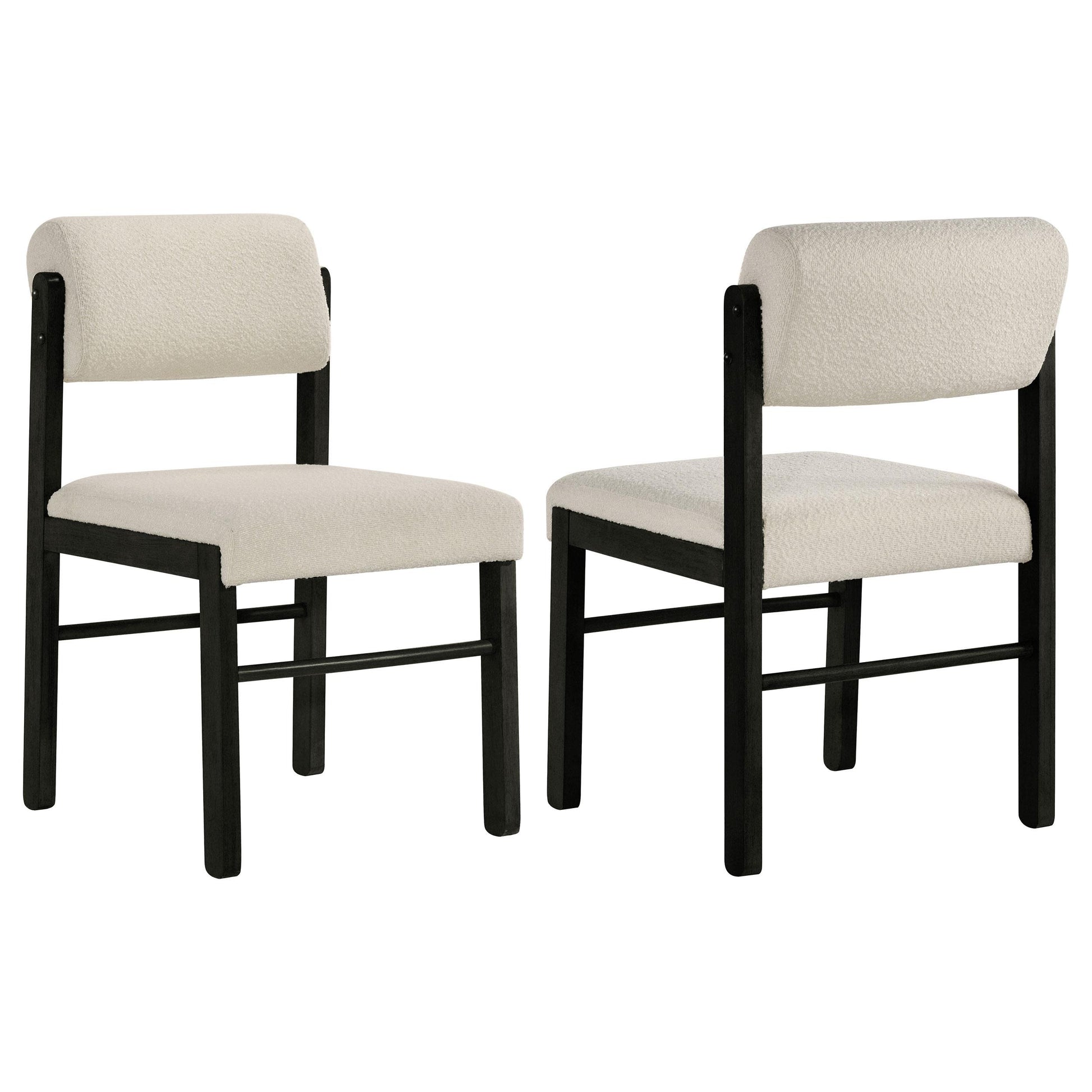  Coaster Furniture Kehoe 193932BLK Set of 2 Upholstered Dining Side Chair - Cream/Black IMAGE 1