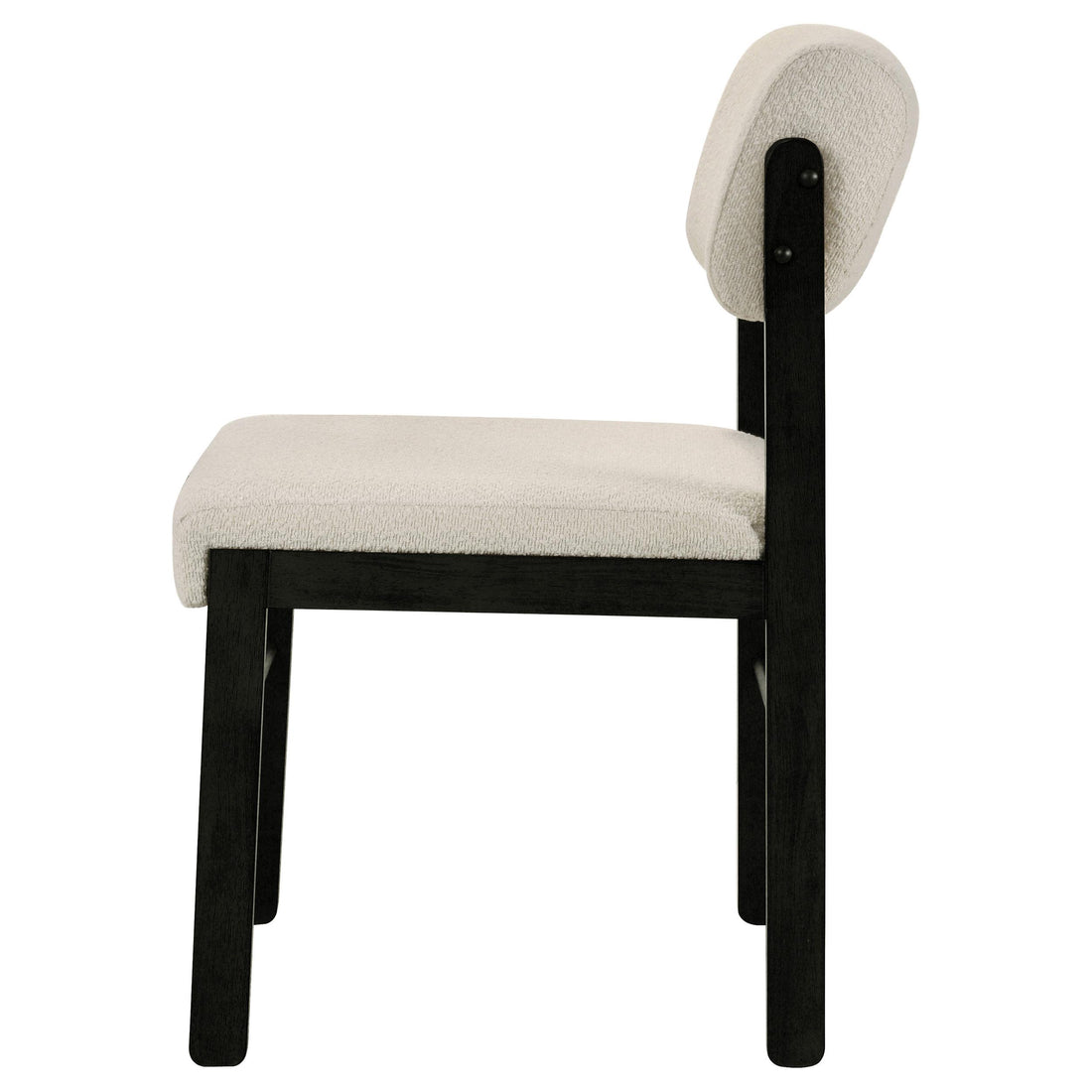  Coaster Furniture Kehoe 193932BLK Set of 2 Upholstered Dining Side Chair - Cream/Black IMAGE 1