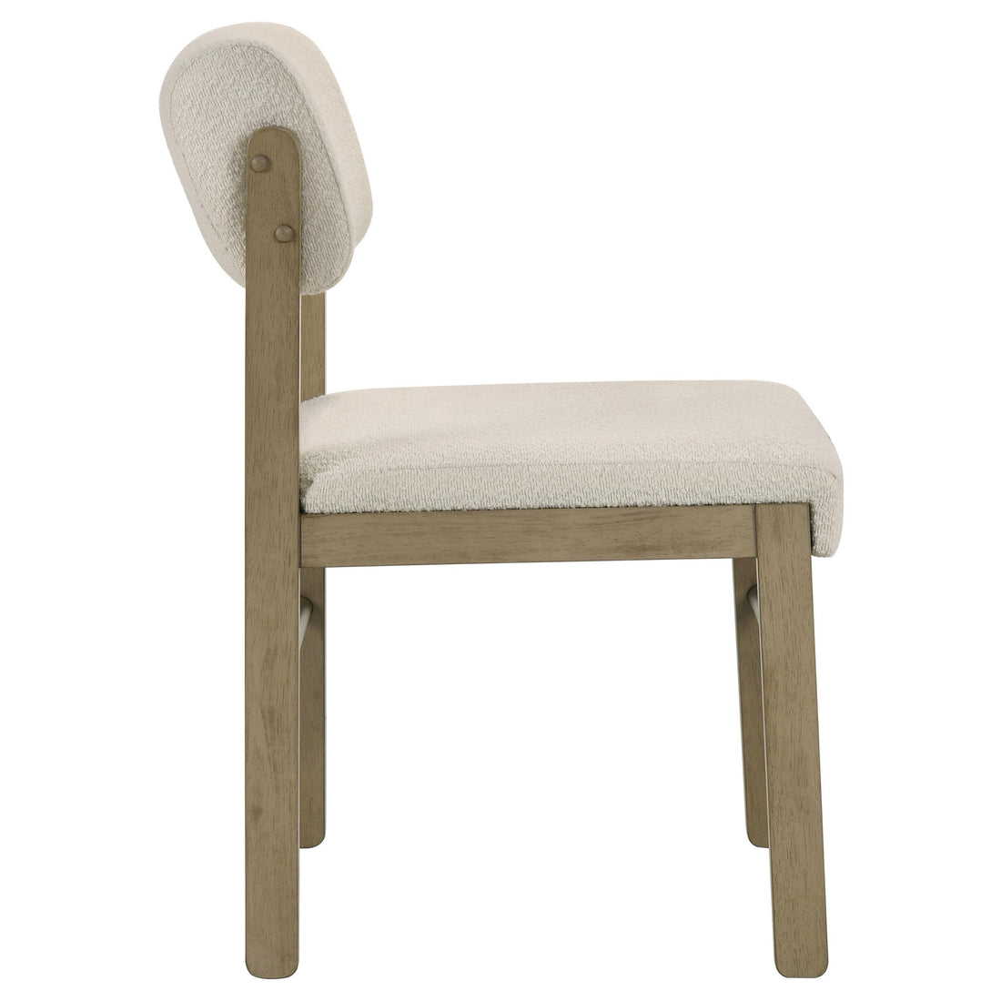  Coaster Furniture Kehoe 193932NAT Set of 2 Upholstered Dining Side Chair - Cream/Natural Oak IMAGE 1