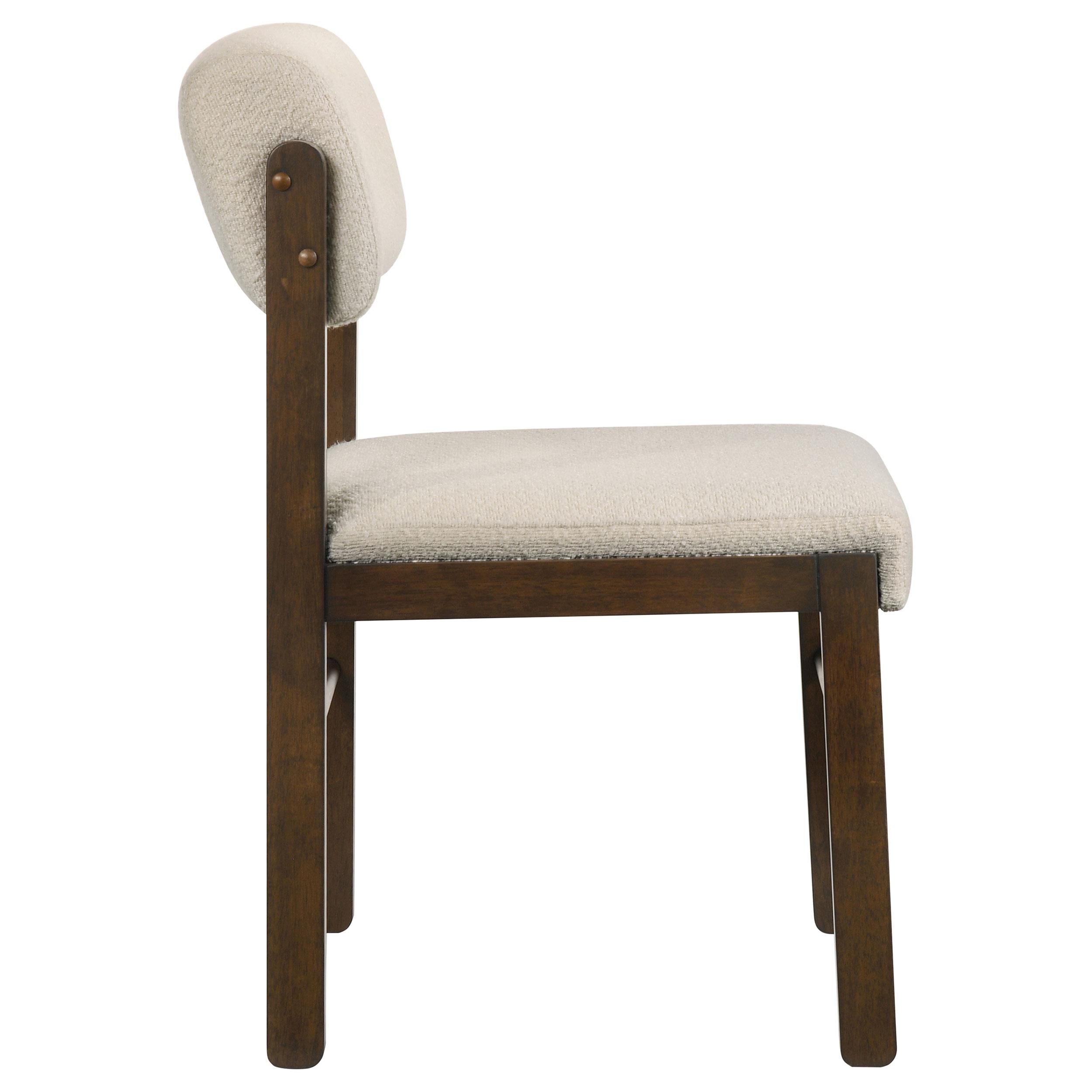  Coaster Furniture Kehoe 193932WAL Set of 2 Upholstered Dining Side Chair - Cream/Walnut IMAGE 2