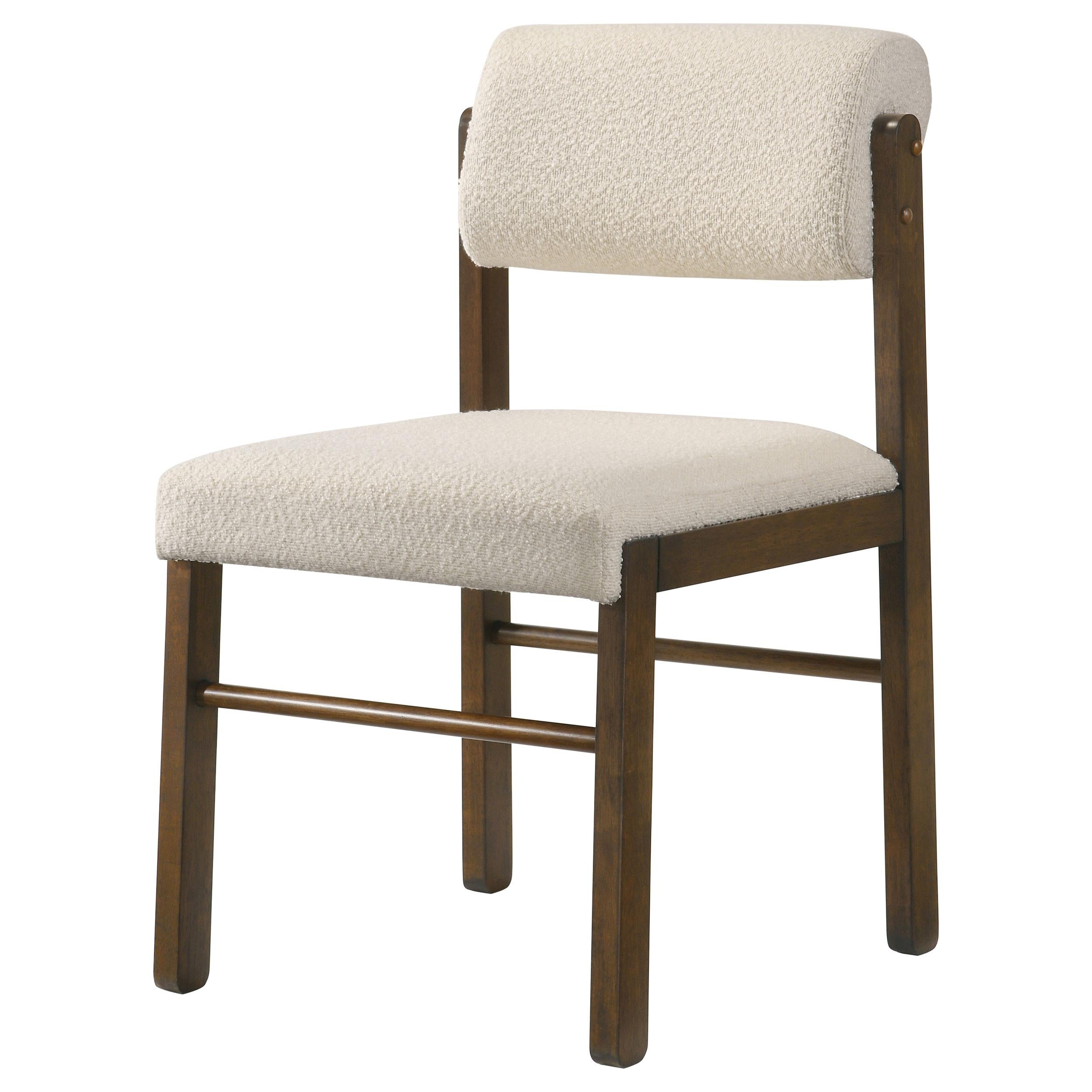  Coaster Furniture Kehoe 193932WAL Set of 2 Upholstered Dining Side Chair - Cream/Walnut IMAGE 3
