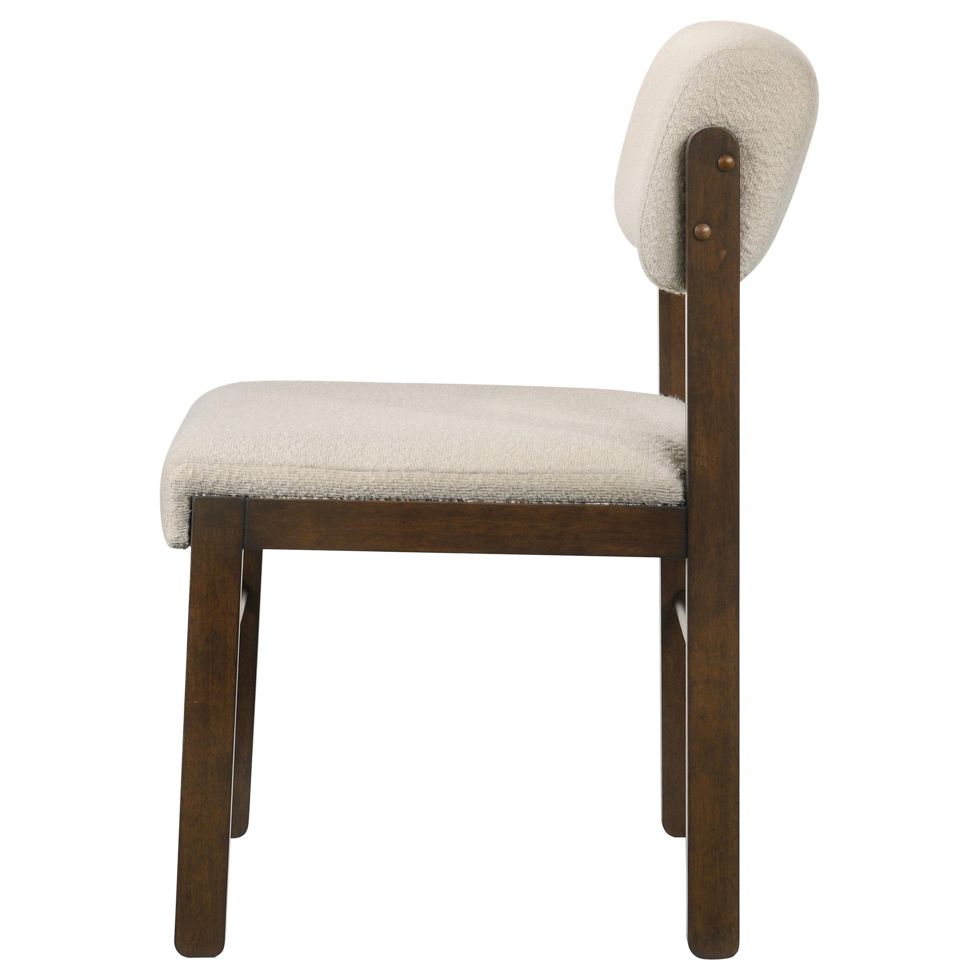  Coaster Furniture Kehoe 193932WAL Set of 2 Upholstered Dining Side Chair - Cream/Walnut IMAGE 5