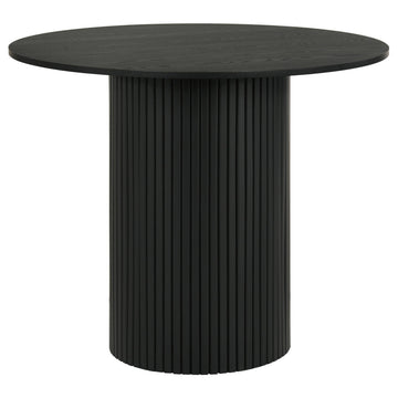  Coaster Furniture Hamlyn 193938BLK 43-inch Round Wood Counter Height Dining Table - Black IMAGE 1