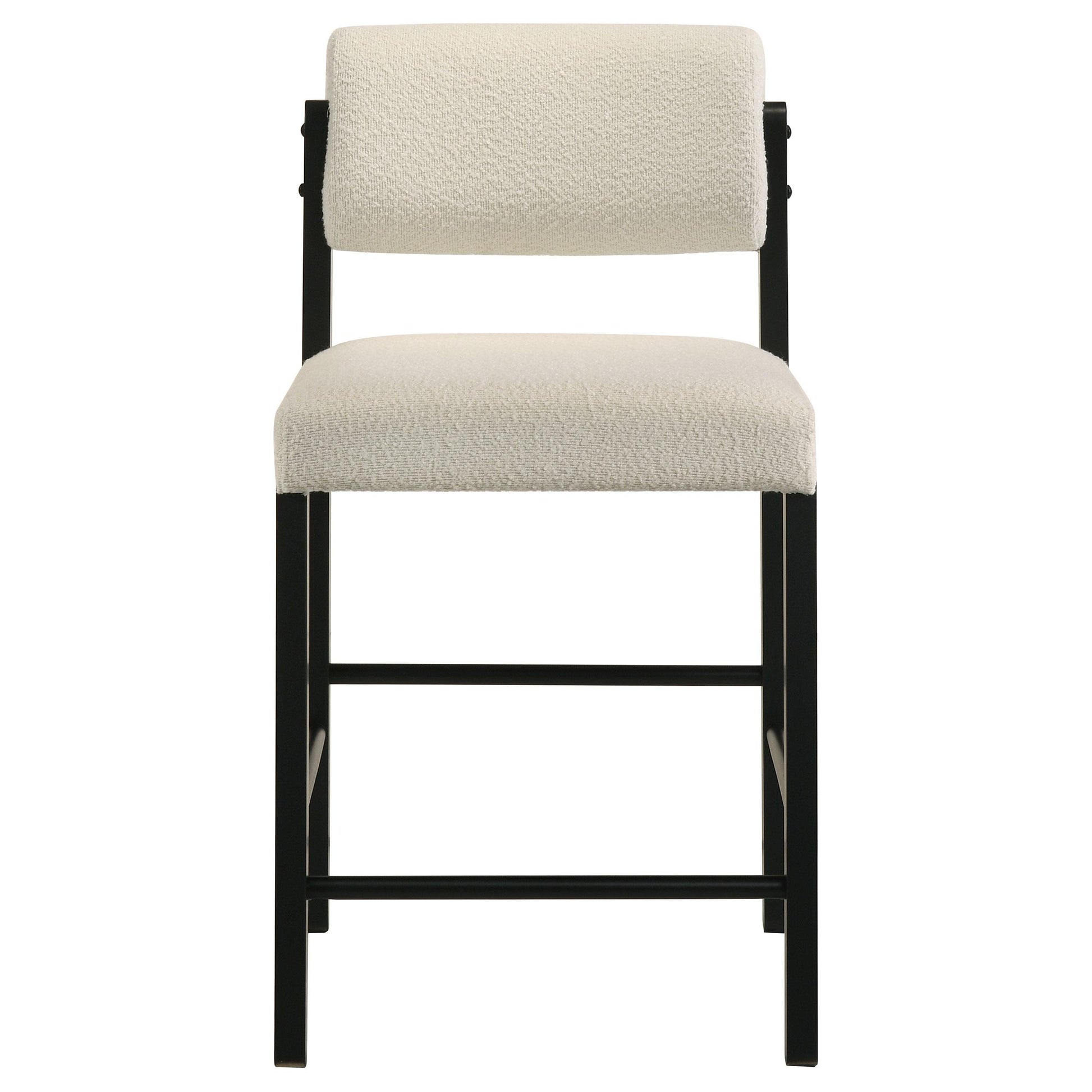  Coaster Furniture Kehoe 193939BLK Set of 2 Upholstered Counter Height Chair - Cream/Black IMAGE 10