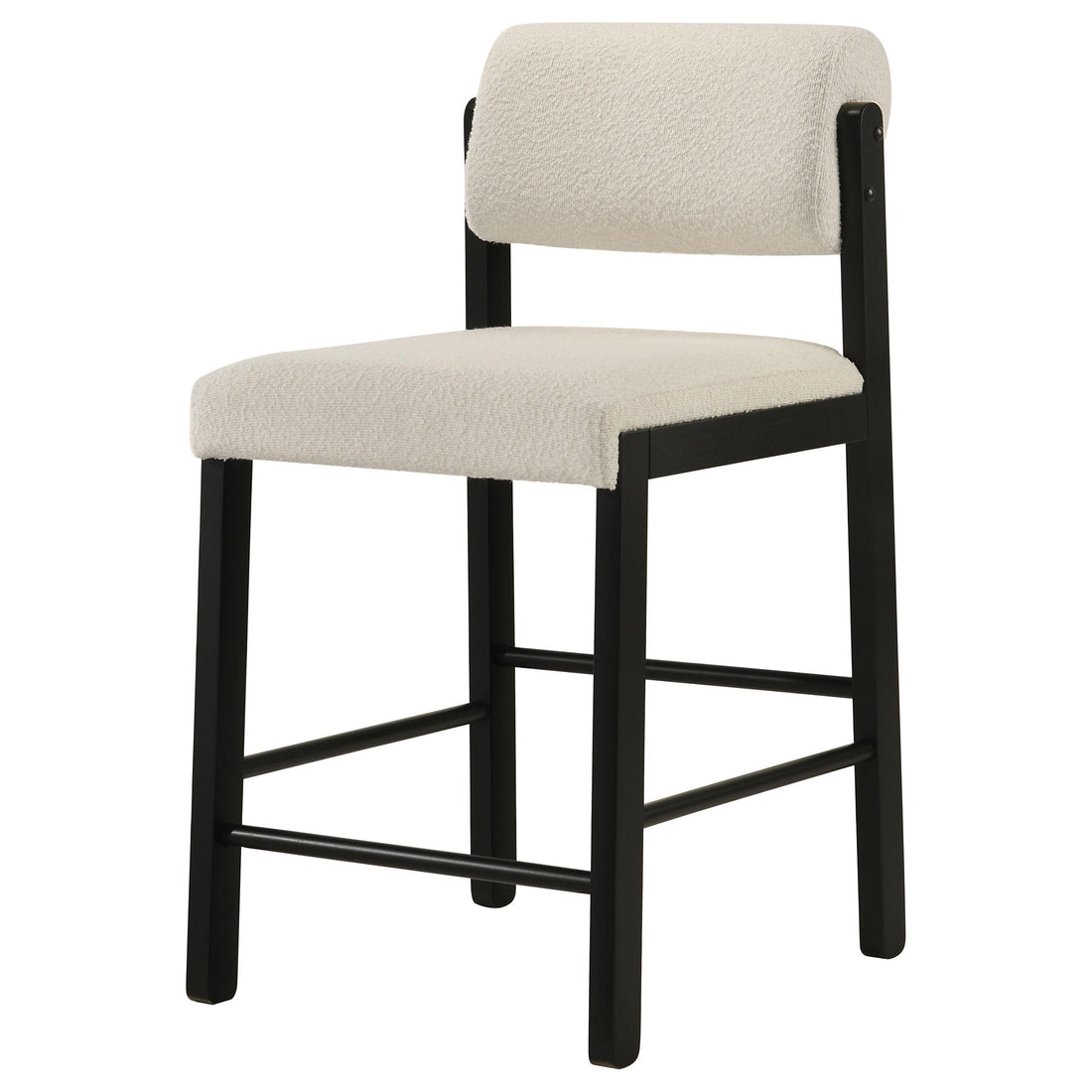  Coaster Furniture Kehoe 193939BLK Set of 2 Upholstered Counter Height Chair - Cream/Black IMAGE 1
