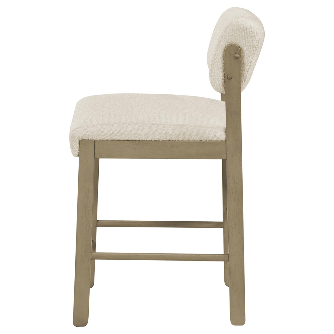 Coaster Furniture Kehoe 193939NAT Set of 2 Upholstered Counter Height Chair - Cream/Natural Oak IMAGE 1