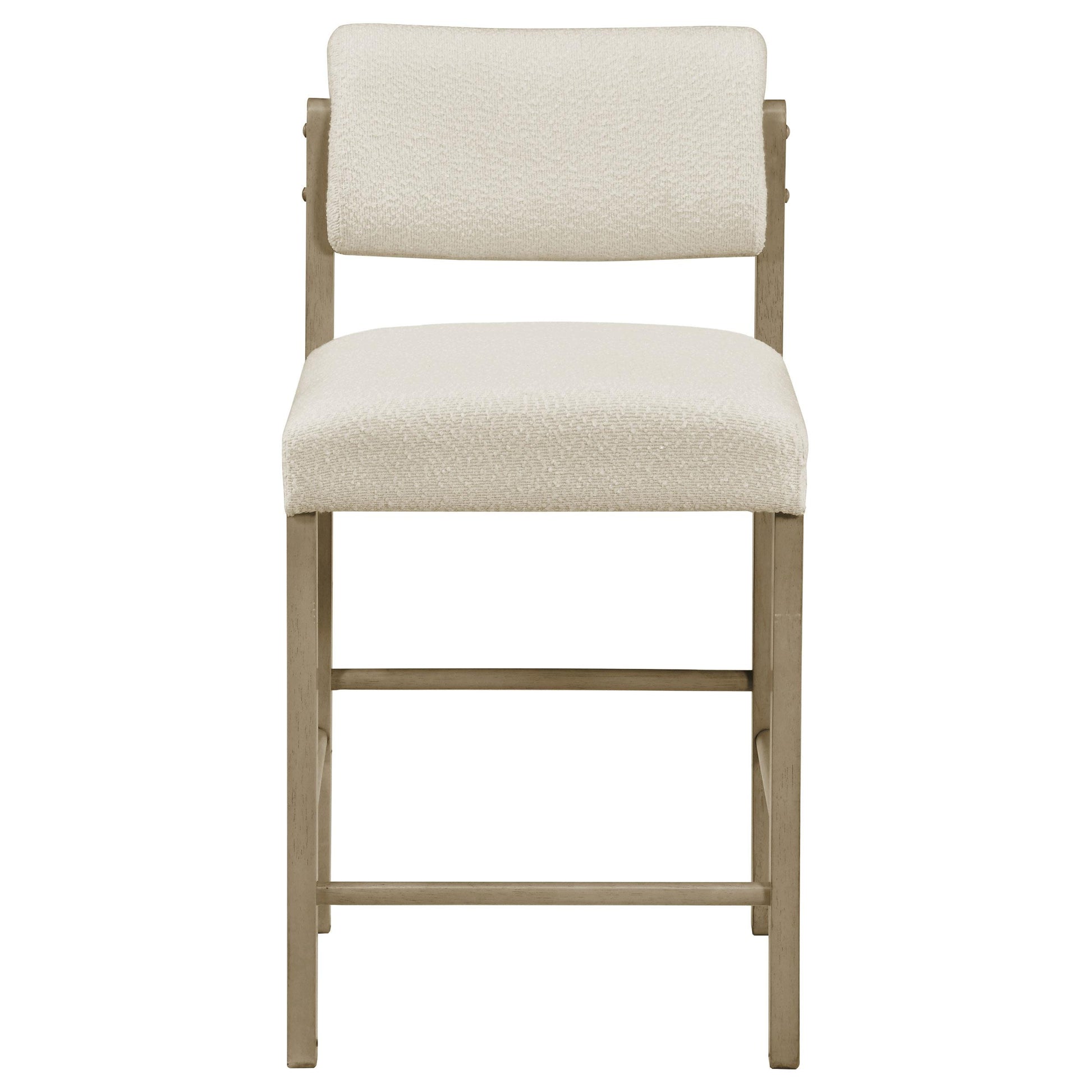  Coaster Furniture Kehoe 193939NAT Set of 2 Upholstered Counter Height Chair - Cream/Natural Oak IMAGE 6
