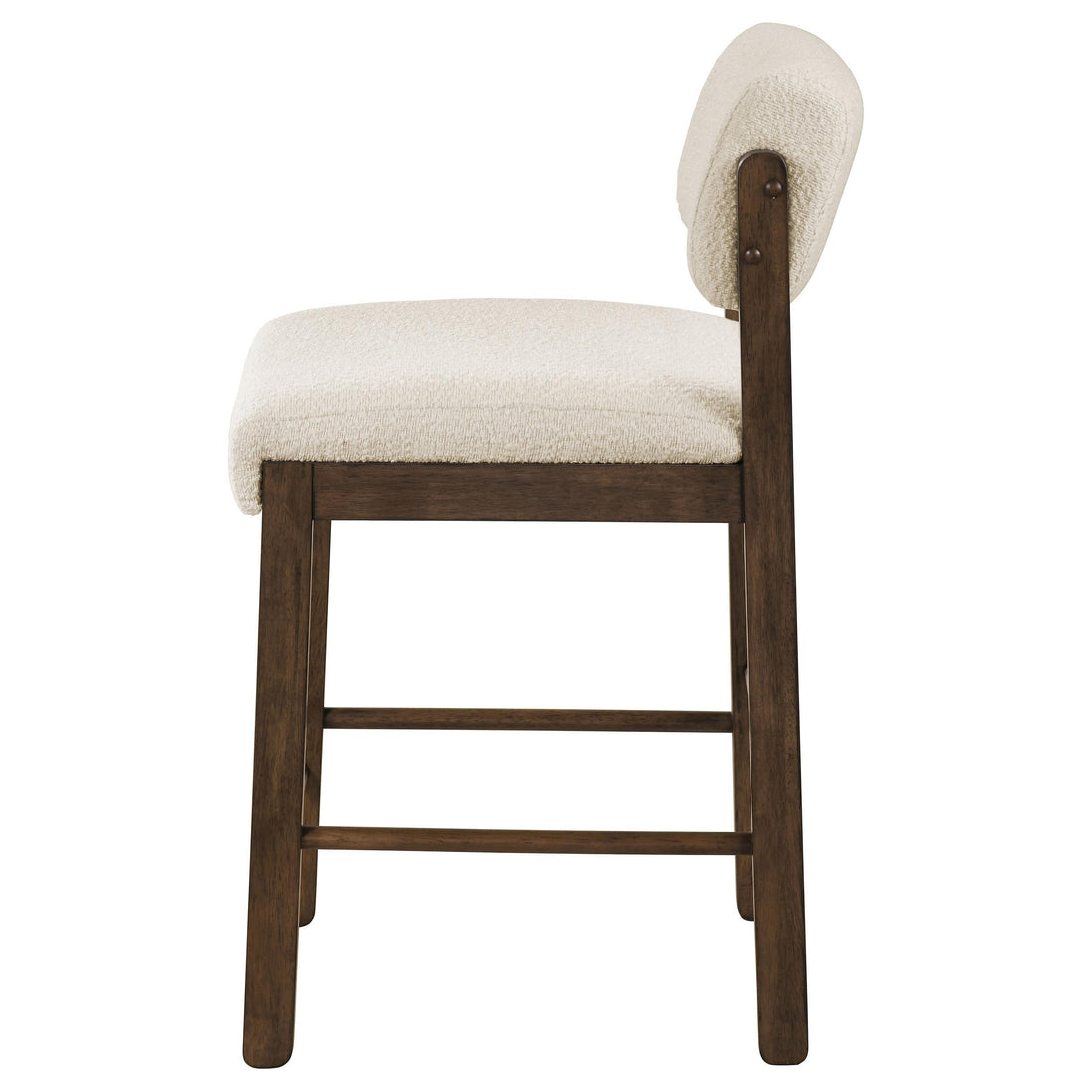  Coaster Furniture Kehoe 193939WAL Set of 2 Upholstered Counter Height Chair - Cream/Walnut IMAGE 1
