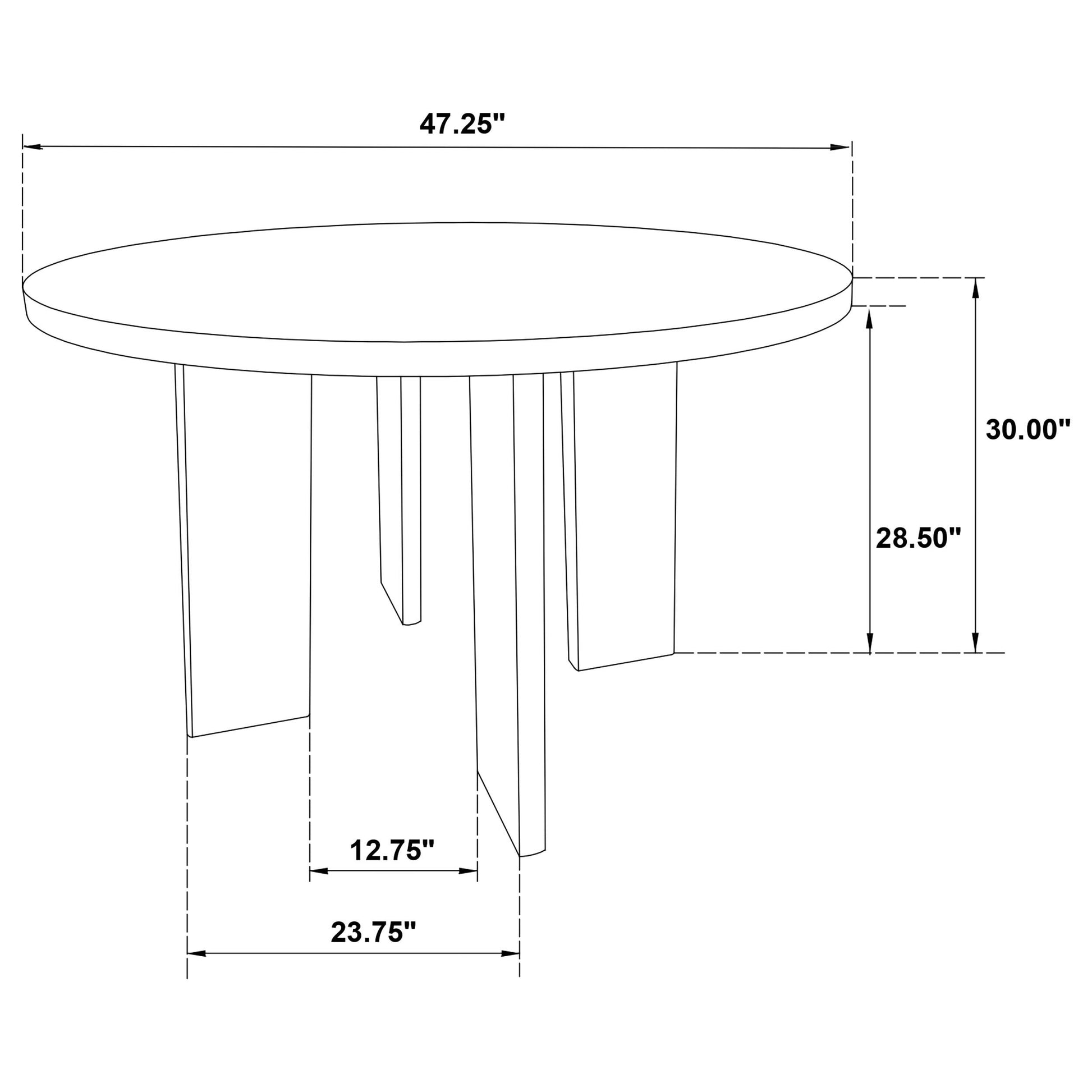  Coaster Furniture Strouse 193940NAT 47-inch Round Wood Dining Room Table - Natural Oak IMAGE 6