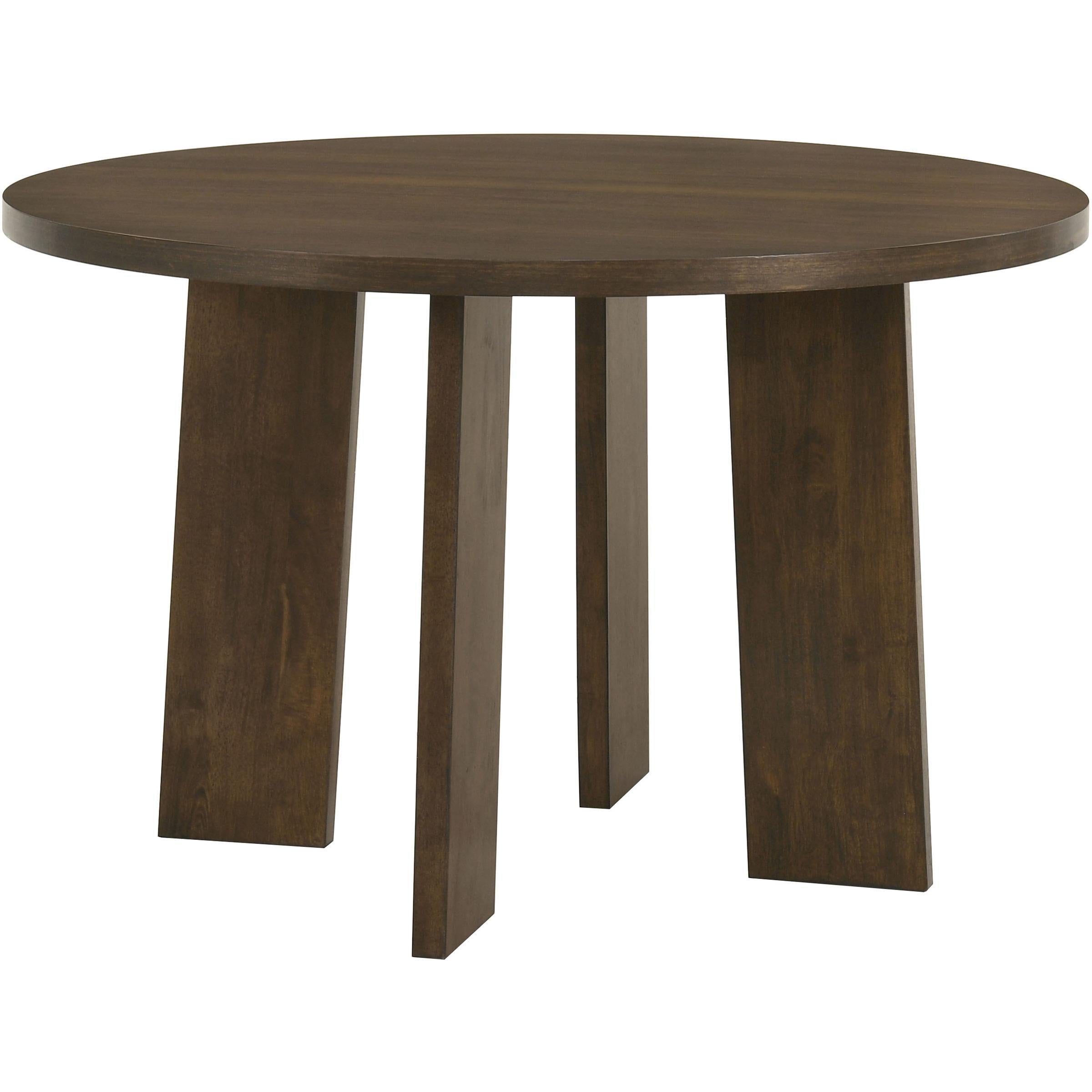  Coaster Furniture Strouse 193940WAL 47-inch Round Wood Dining Room Table - Walnut IMAGE 1