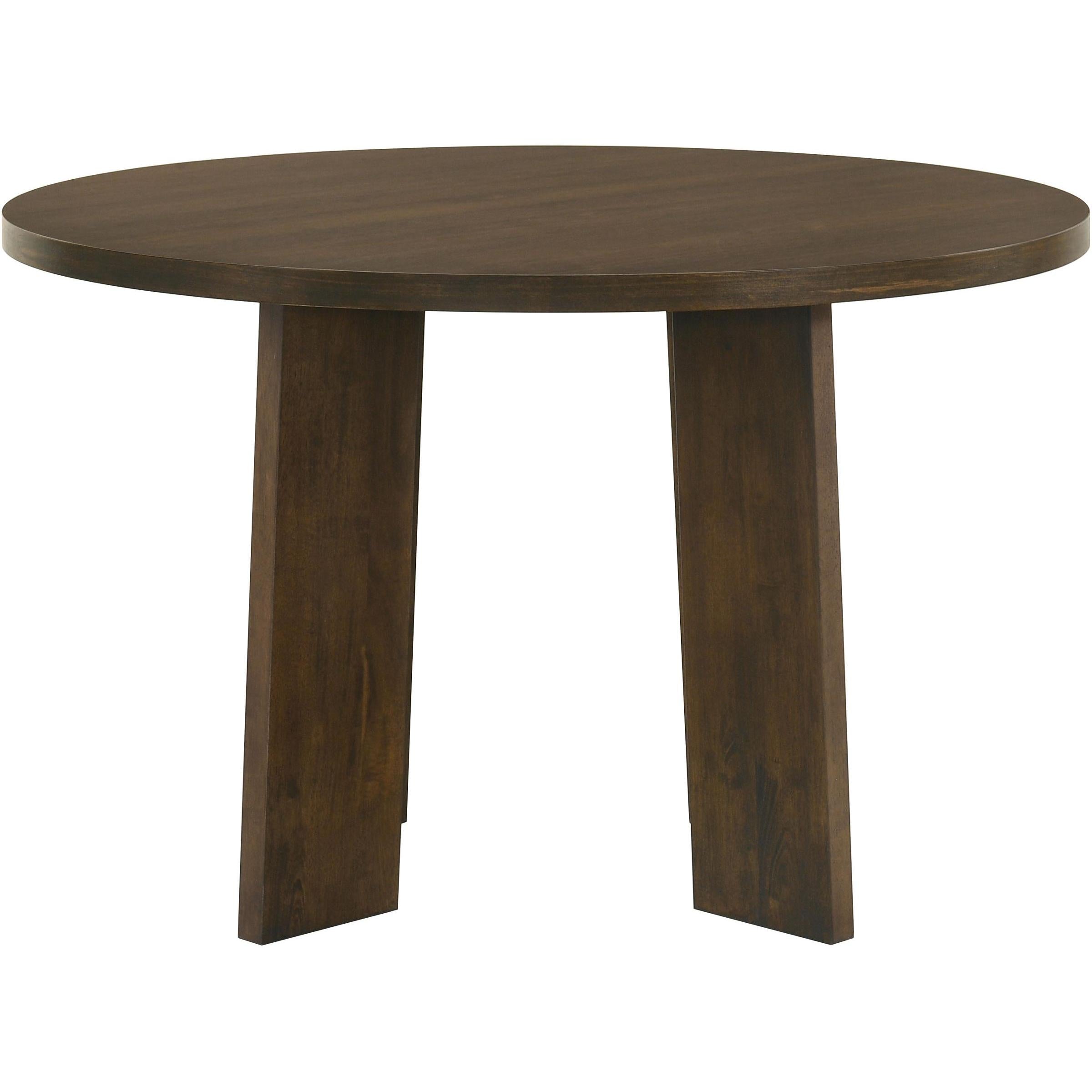  Coaster Furniture Strouse 193940WAL 47-inch Round Wood Dining Room Table - Walnut IMAGE 3