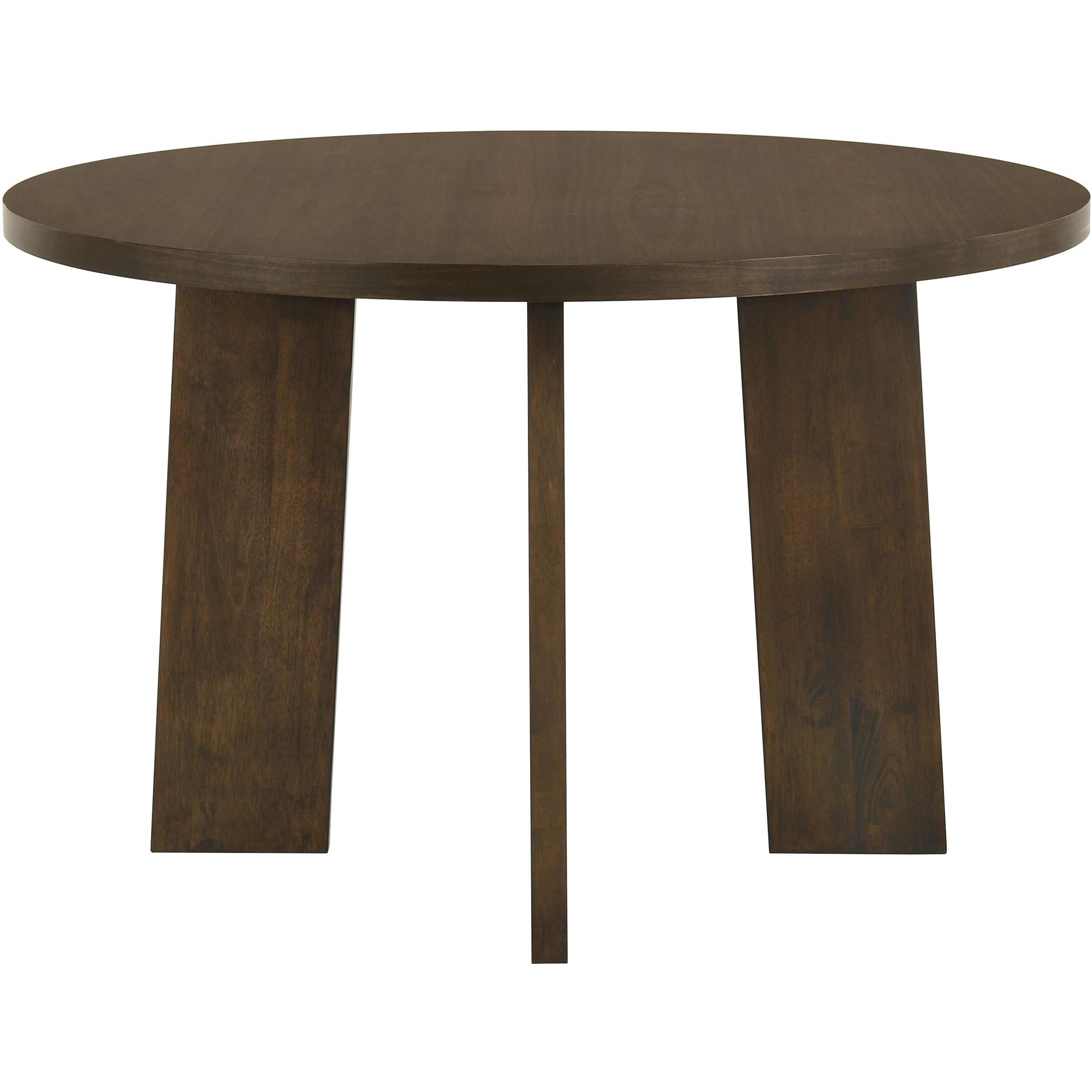  Coaster Furniture Strouse 193940WAL 47-inch Round Wood Dining Room Table - Walnut IMAGE 4