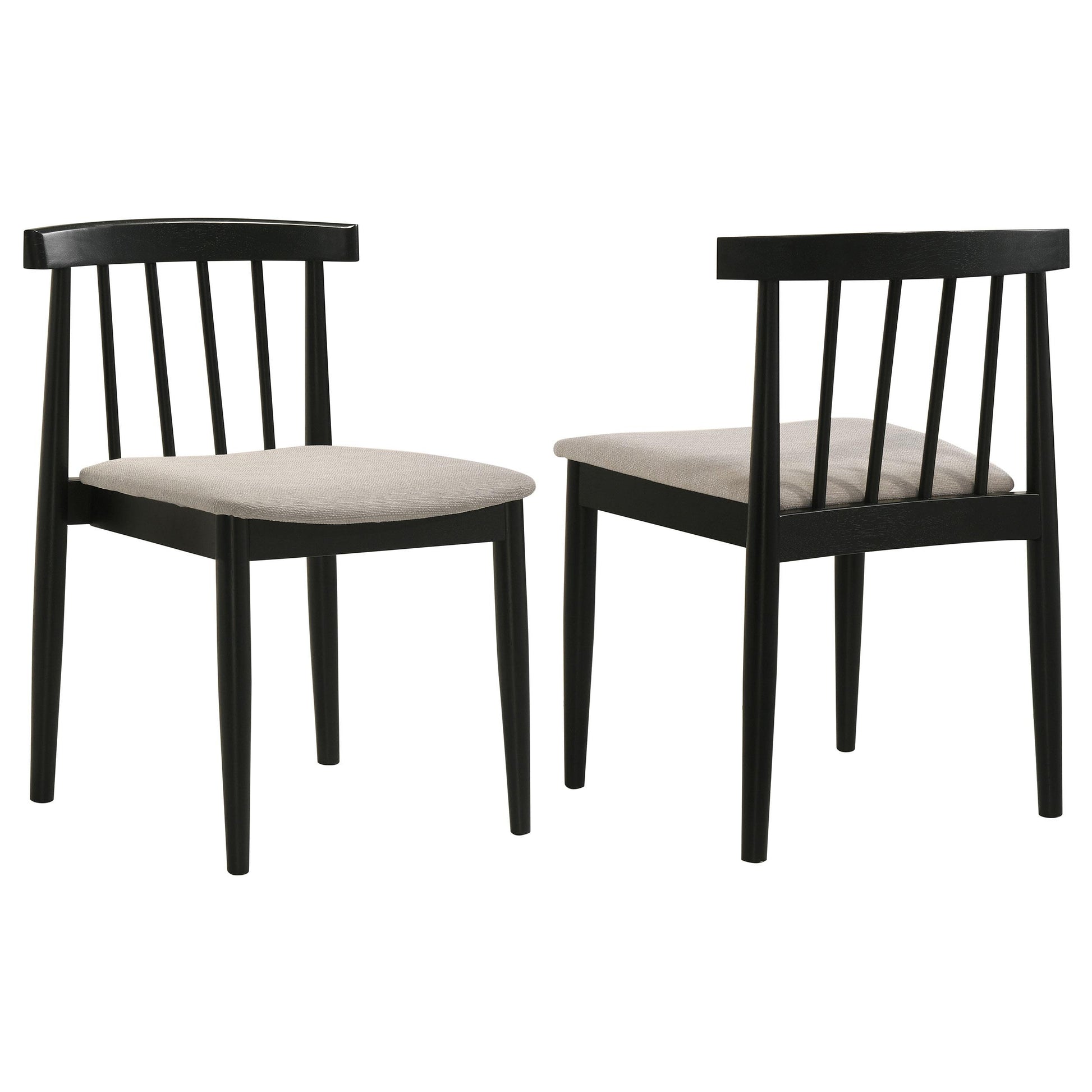  Coaster Furniture Cullen 193942BLK Set of 2 Dining Side Chair Upholstered Seat - Black IMAGE 1