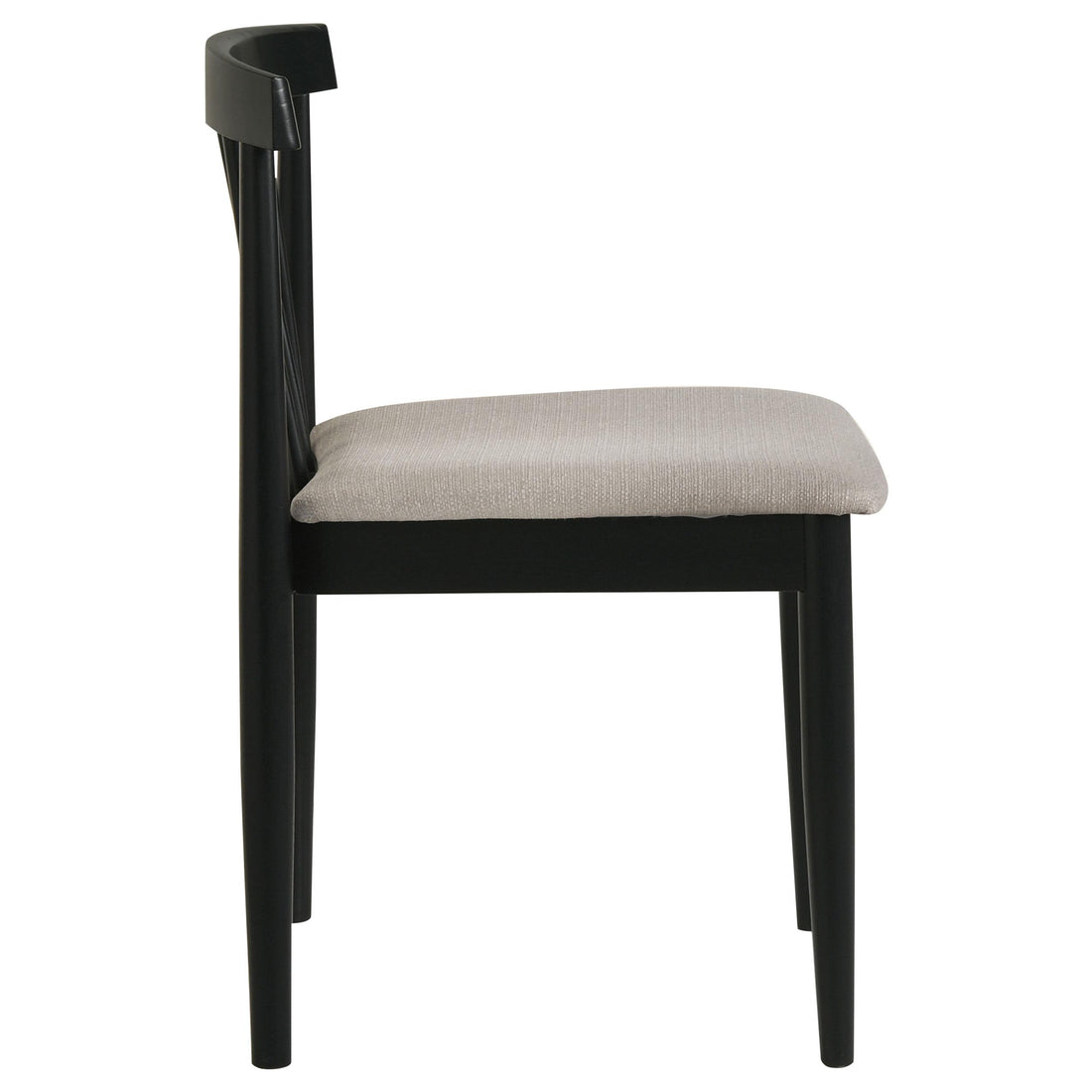  Coaster Furniture Cullen 193942BLK Set of 2 Dining Side Chair Upholstered Seat - Black IMAGE 1