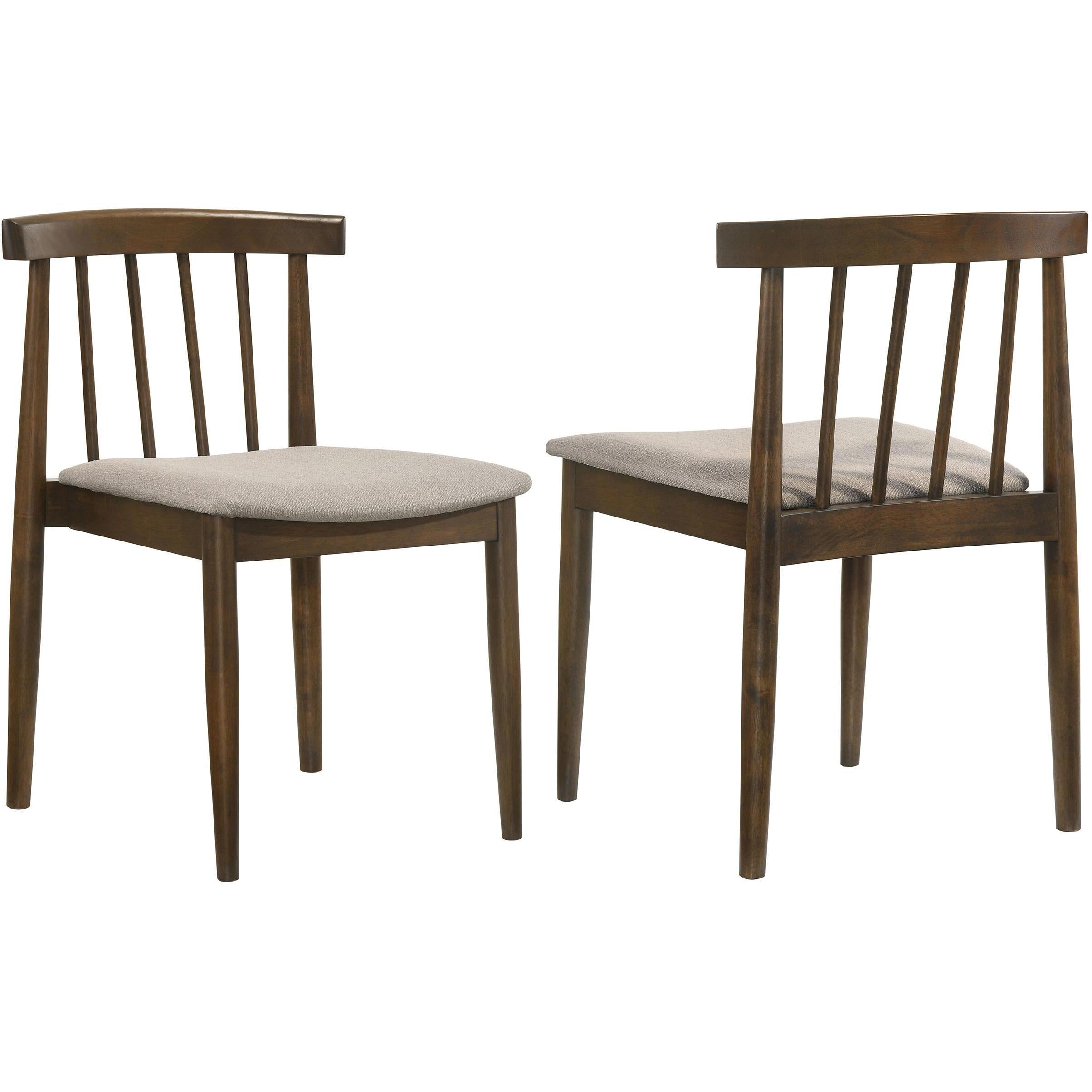  Coaster Furniture Cullen 193942WAL Set of 2 Dining Side Chair Upholstered Seat - Walnut IMAGE 1
