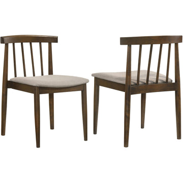  Coaster Furniture Cullen 193942WAL Set of 2 Dining Side Chair Upholstered Seat - Walnut IMAGE 1