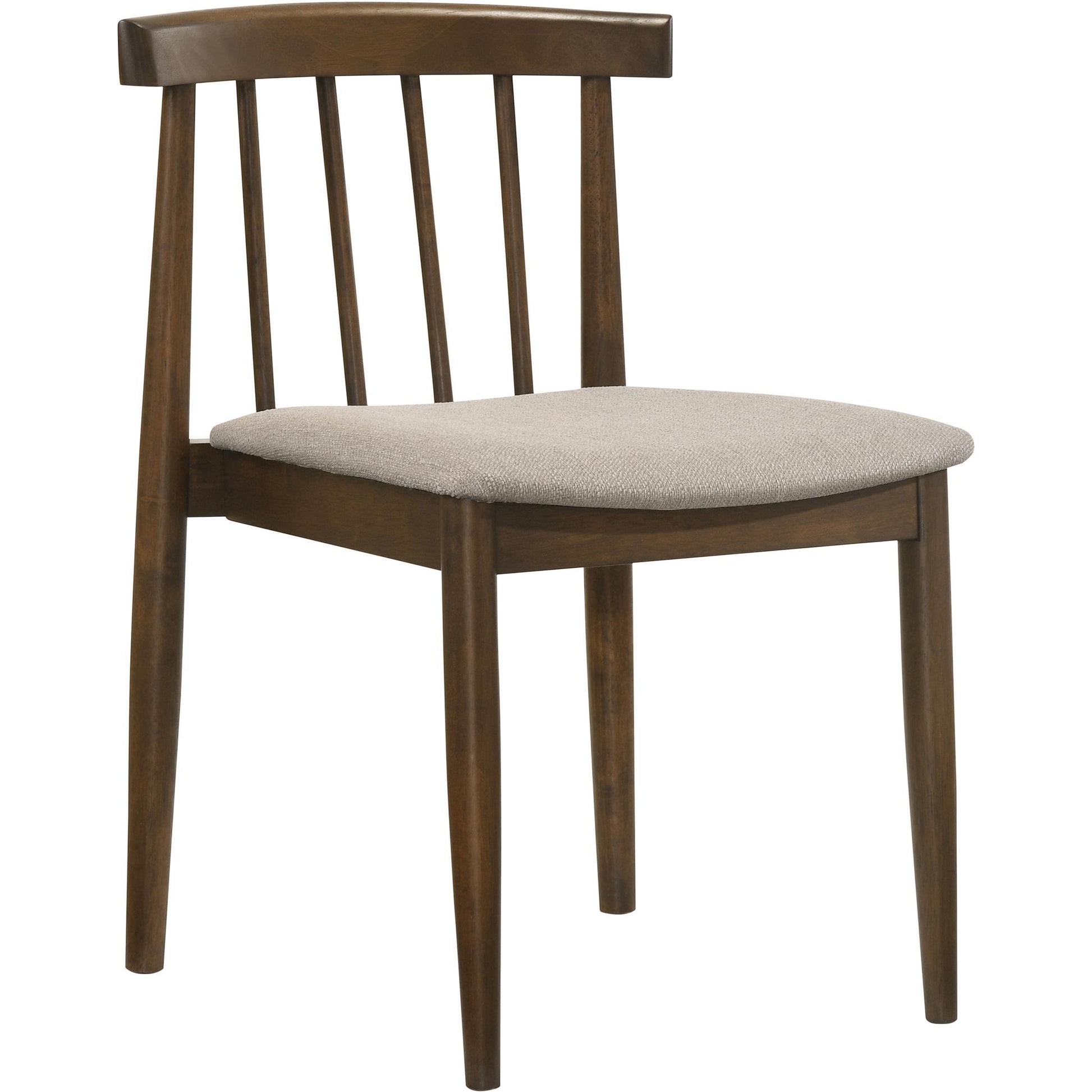  Coaster Furniture Cullen 193942WAL Set of 2 Dining Side Chair Upholstered Seat - Walnut IMAGE 3