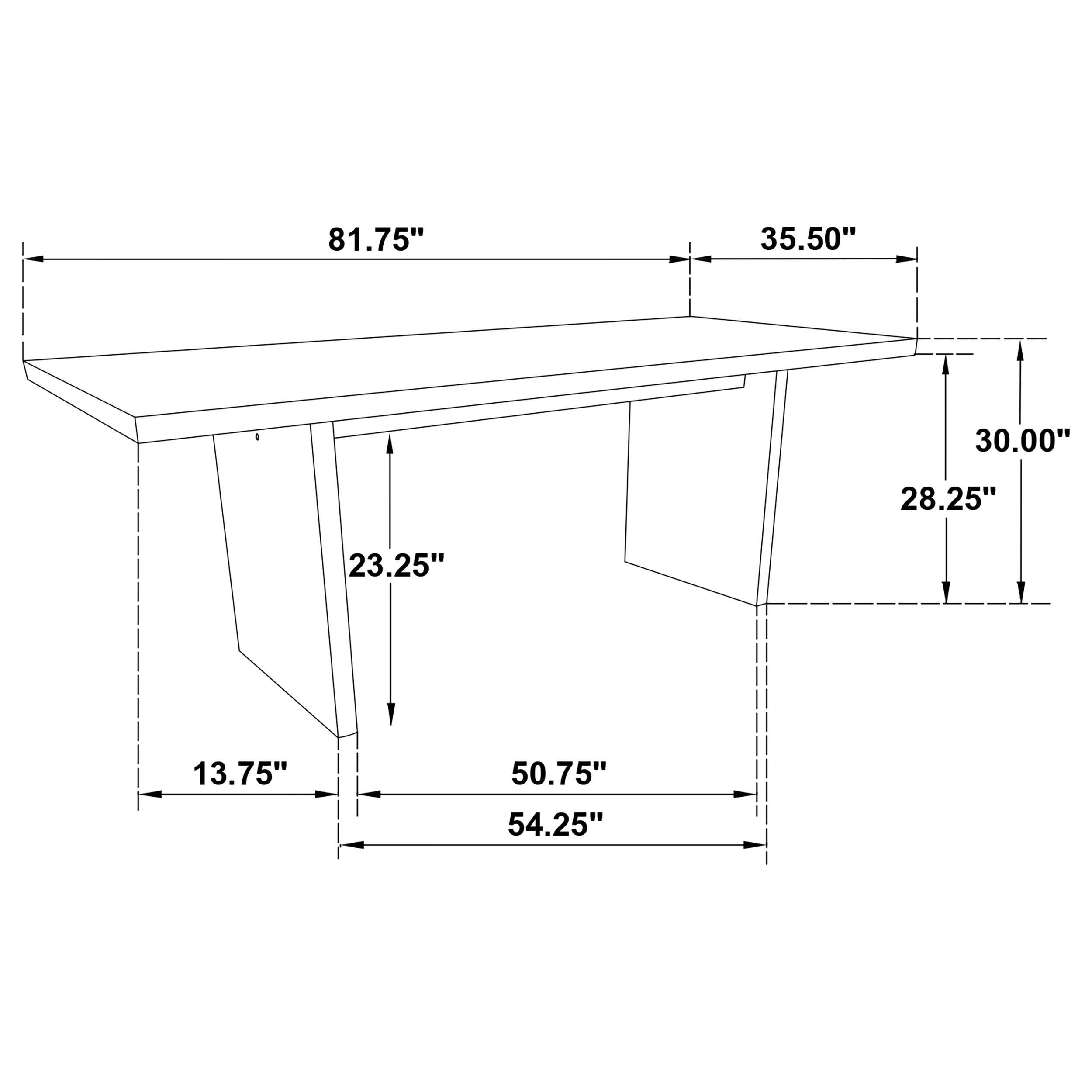  Coaster Furniture Decker 193951WAL 82-inch Rectangular Wood Dining Table - Walnut IMAGE 9