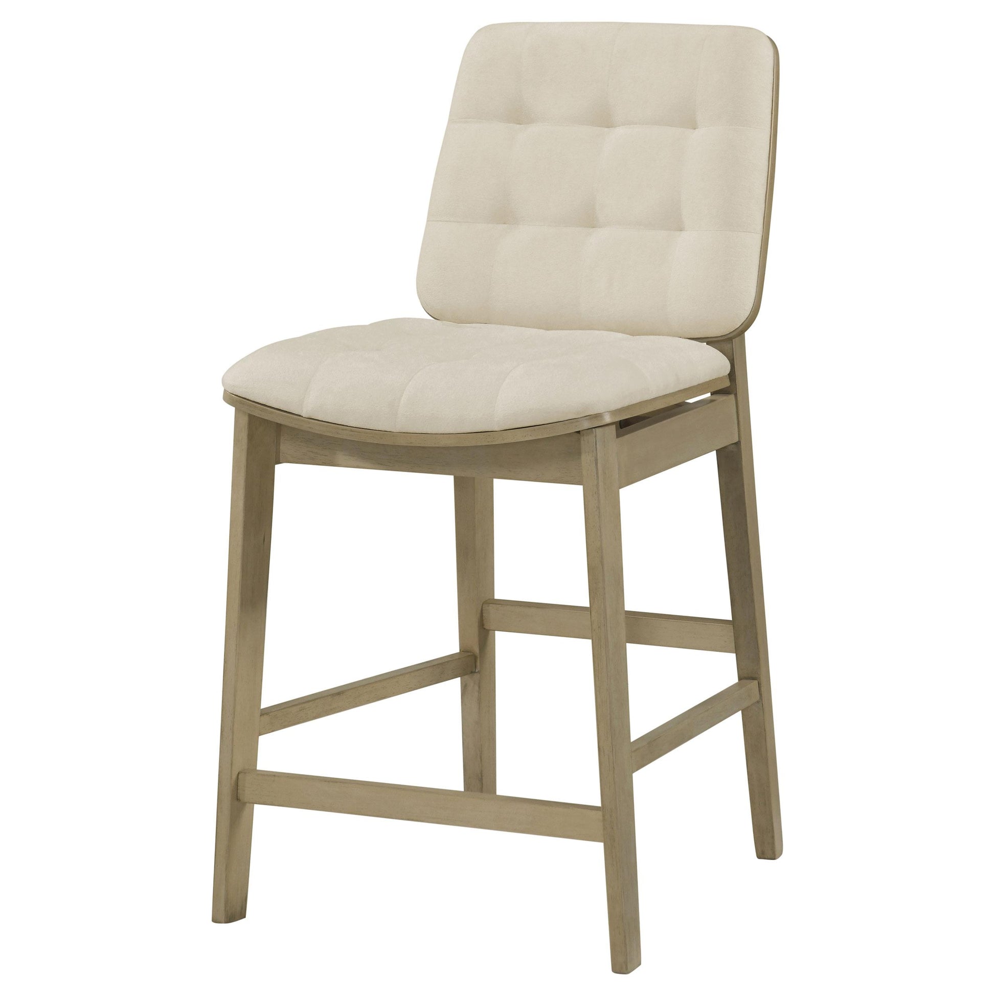  Coaster Furniture Redbridge 193959NAT Set of 2 Velvet Upholstered Counter Chair - Cream/Natural Oak IMAGE 7