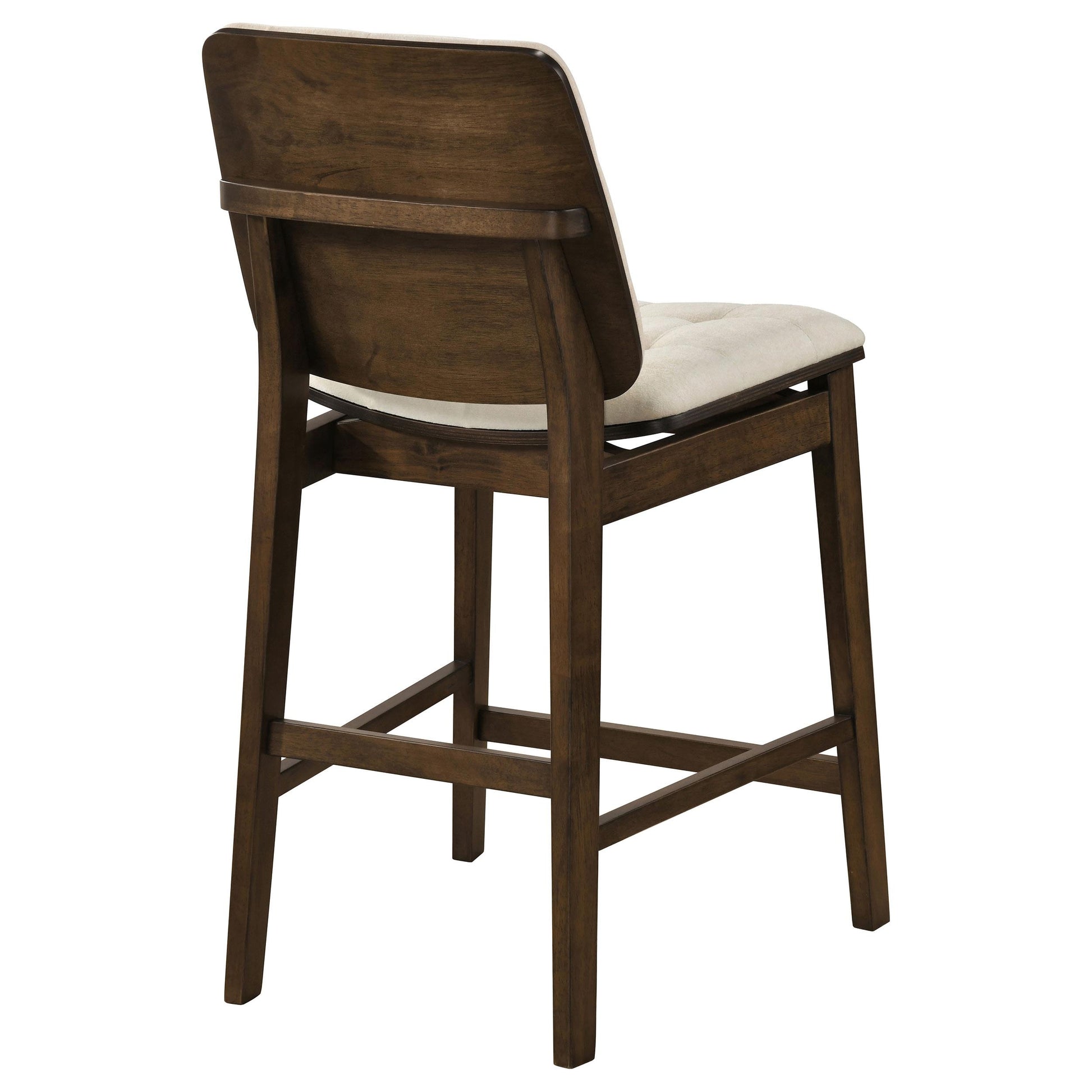  Coaster Furniture Redbridge 193959WAL Set of 2 Velvet Upholstered Counter Chair - Cream/Walnut IMAGE 5