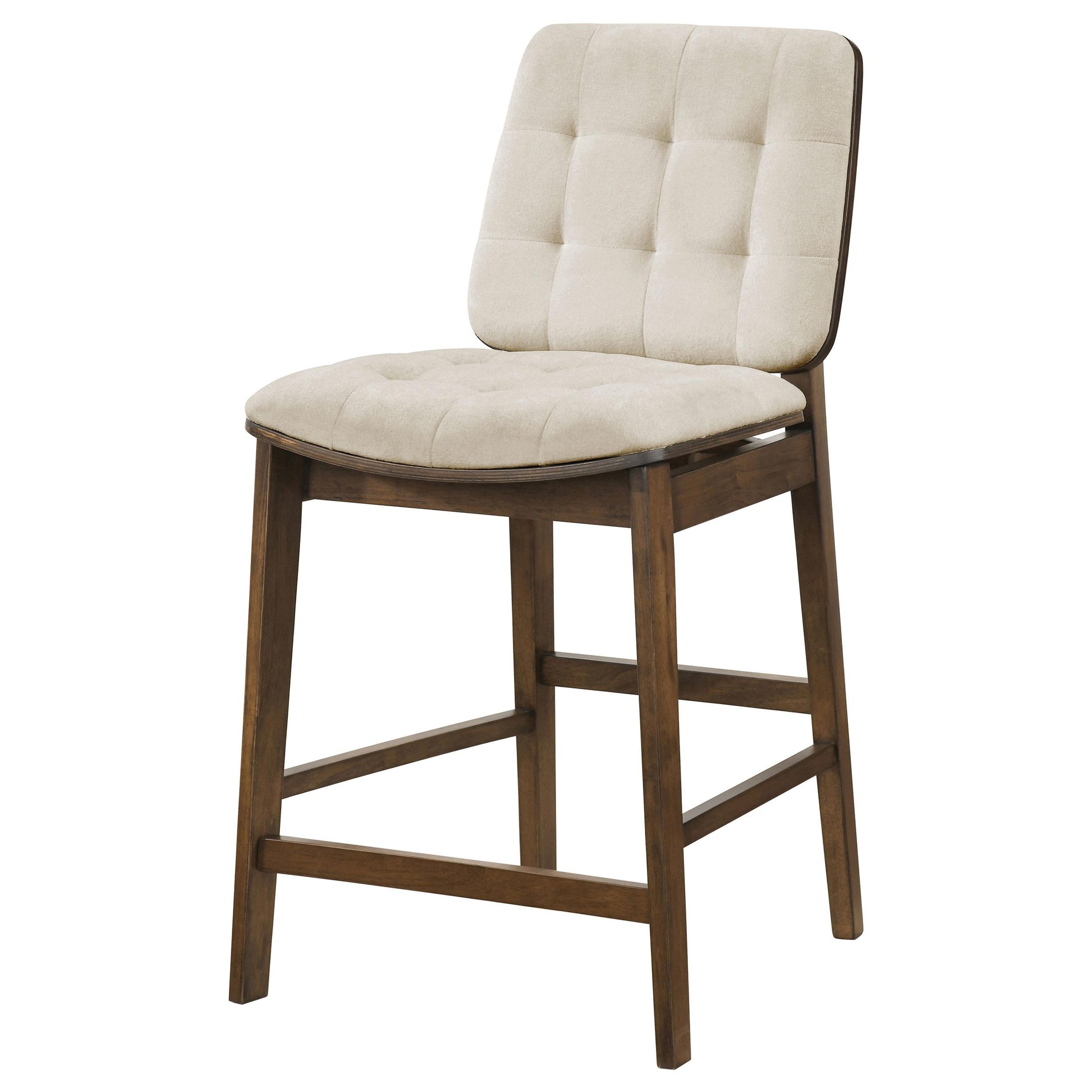  Coaster Furniture Redbridge 193959WAL Set of 2 Velvet Upholstered Counter Chair - Cream/Walnut IMAGE 8