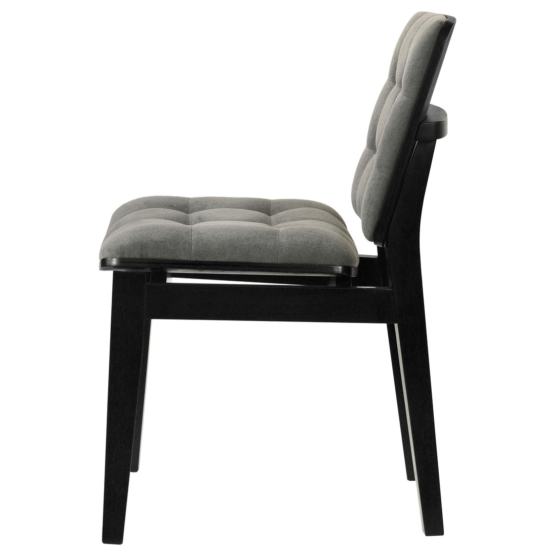 Coaster Furniture Redbridge 193962BLK Set of 2 Velvet Upholstered Side Chair - Grey/Black IMAGE 1