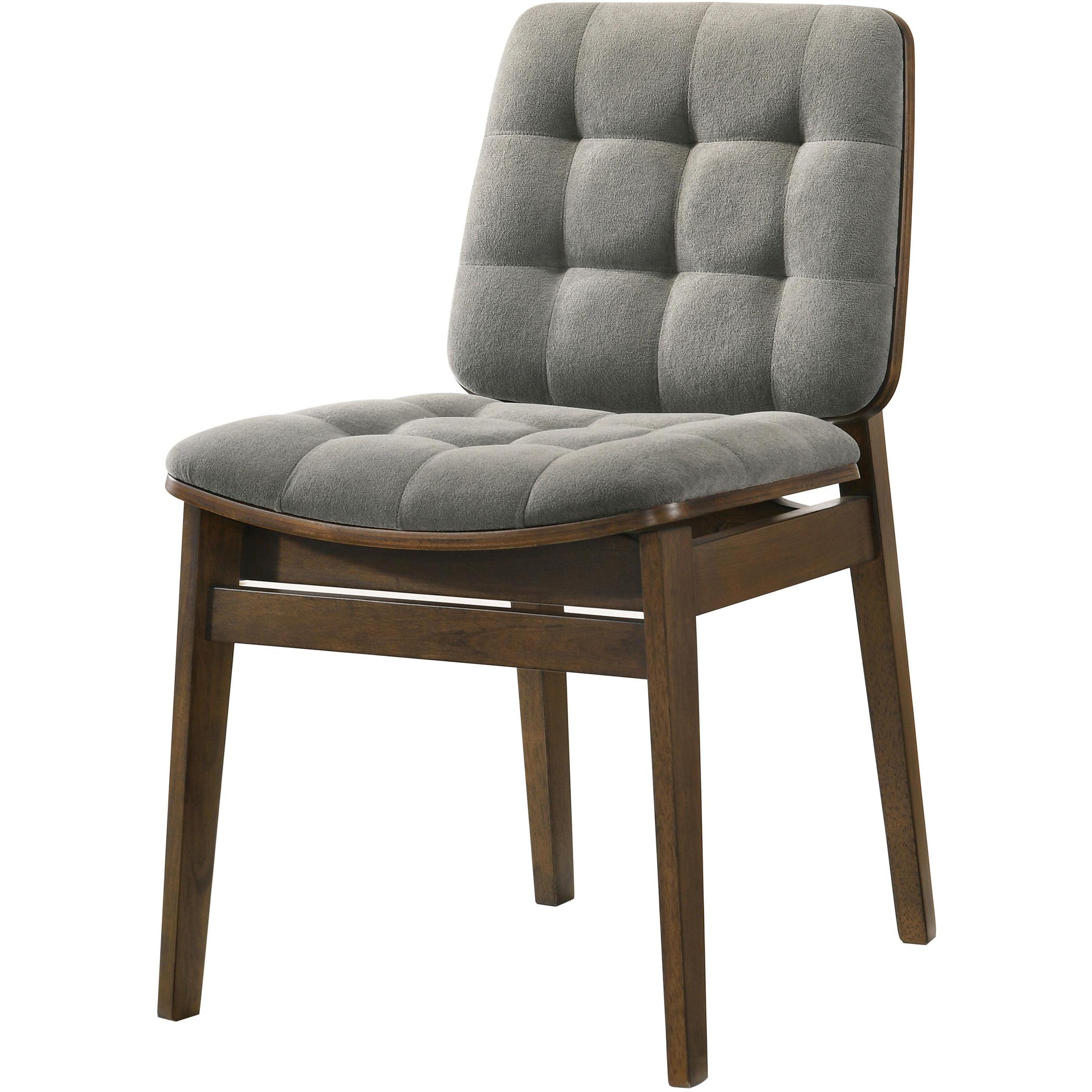  Coaster Furniture Redbridge 193962WAL Set of 2 Velvet Upholstered Side Chair - Grey/Walnut IMAGE 5