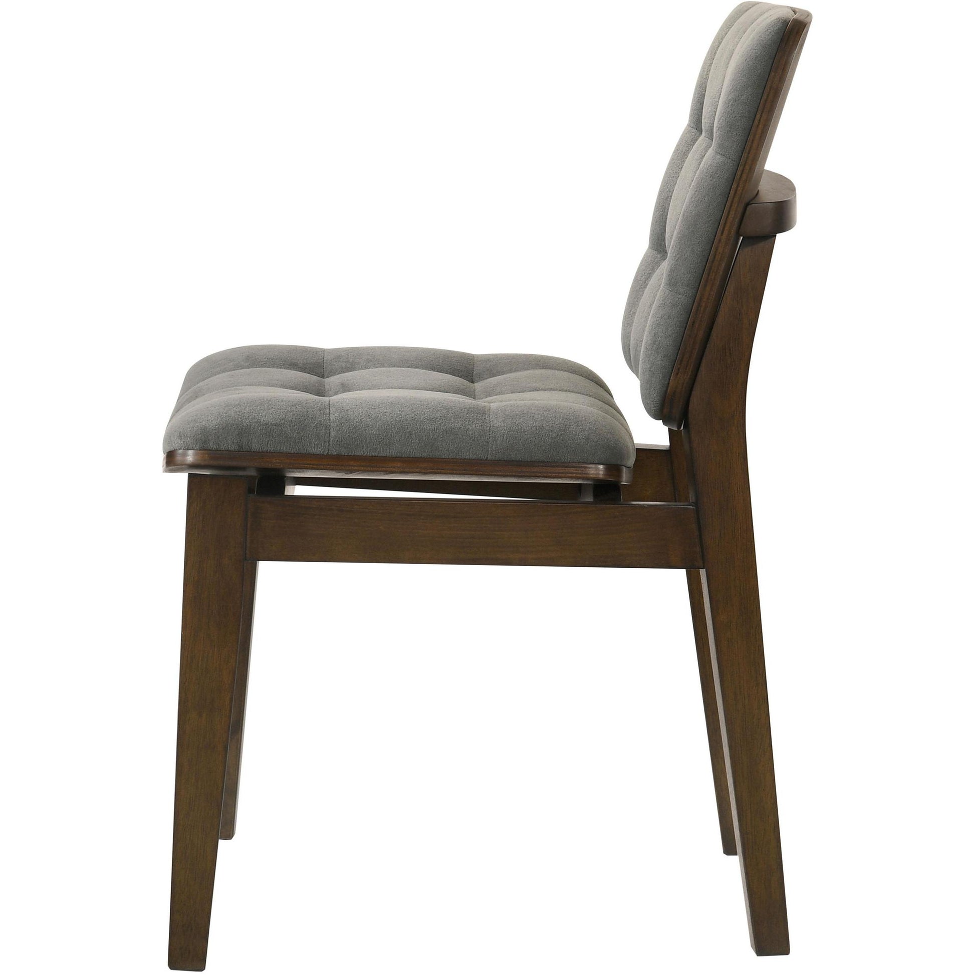  Coaster Furniture Redbridge 193962WAL Set of 2 Velvet Upholstered Side Chair - Grey/Walnut IMAGE 6