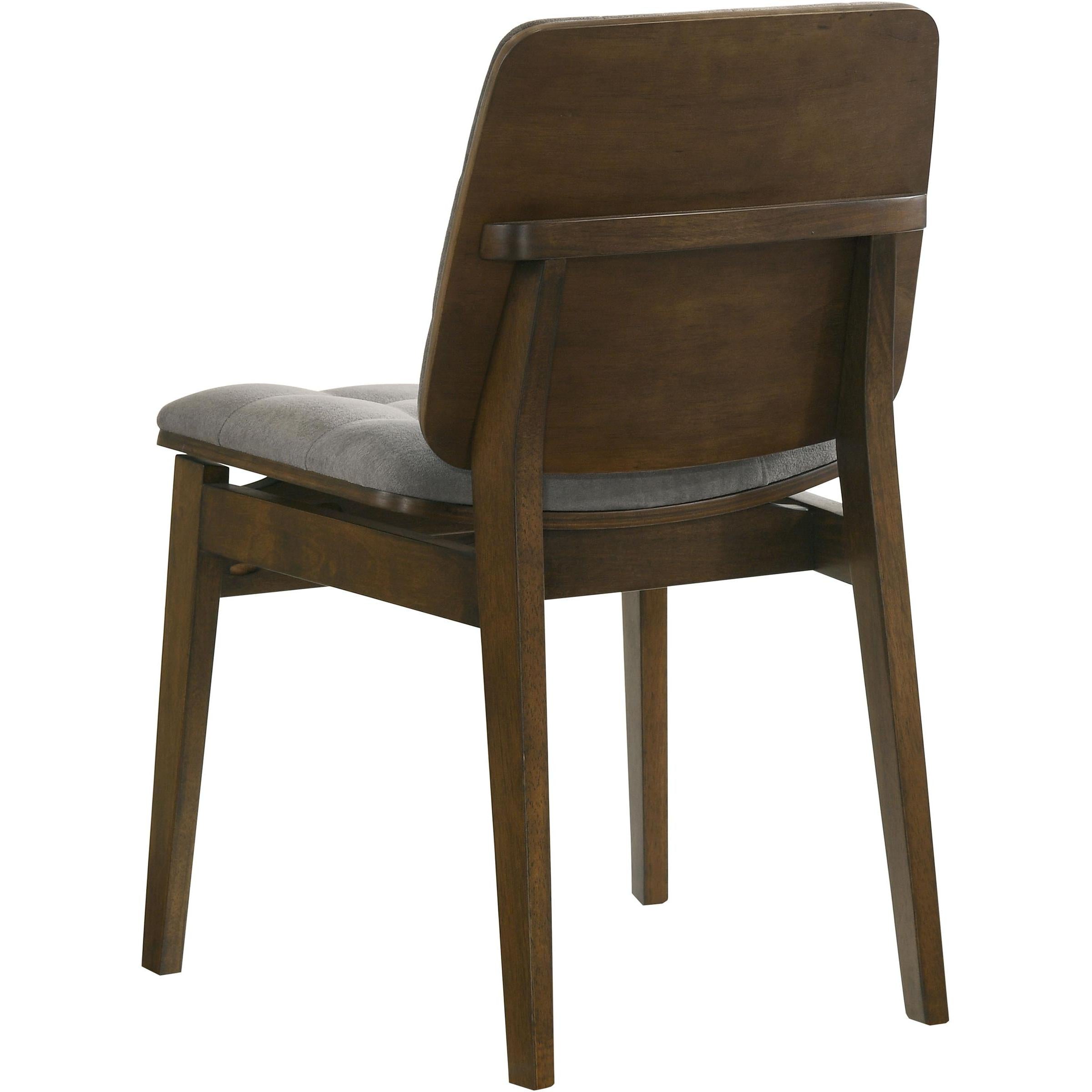  Coaster Furniture Redbridge 193962WAL Set of 2 Velvet Upholstered Side Chair - Grey/Walnut IMAGE 7