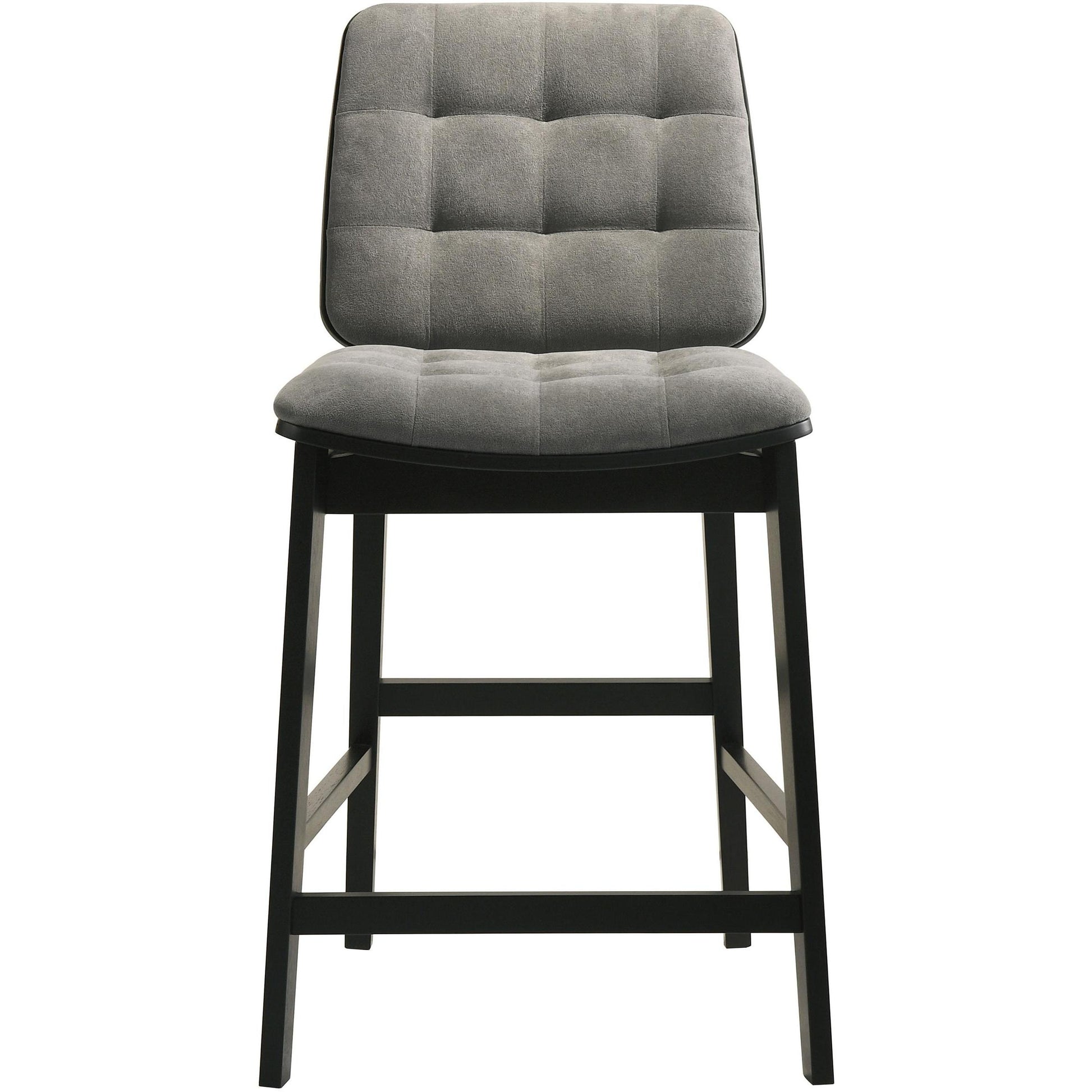  Coaster Furniture Redbridge 193969BLK Set of 2 Velvet Upholstered Counter Chair - Grey/Black IMAGE 4