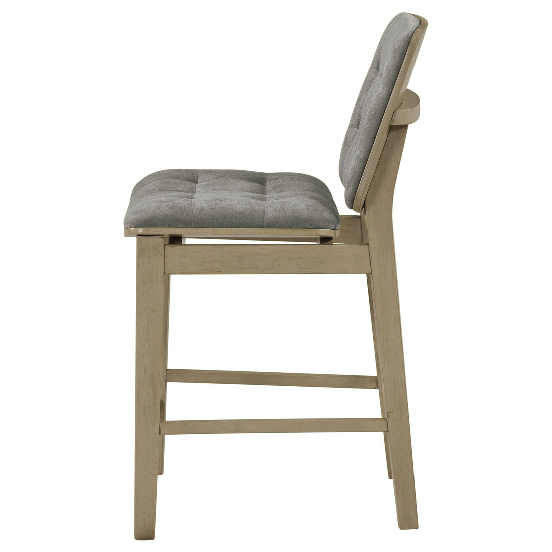  Coaster Furniture Redbridge 193969NAT Set of 2 Velvet Upholstered Counter Chair - Grey/Natural Oak IMAGE 1