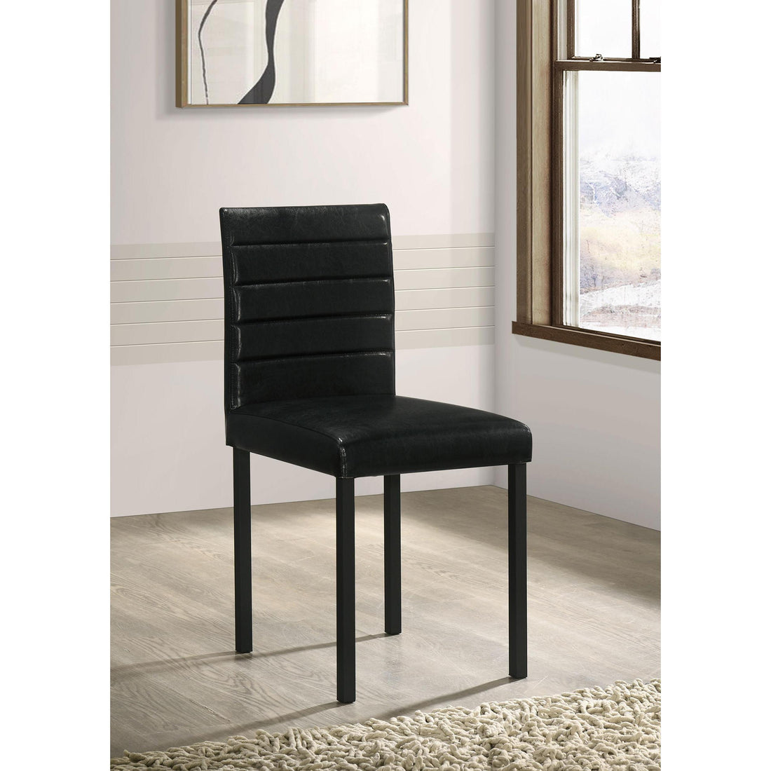  Coaster Furniture Garza 193982 Set of 4 Upholstered Dining Side Chair - Black IMAGE 1