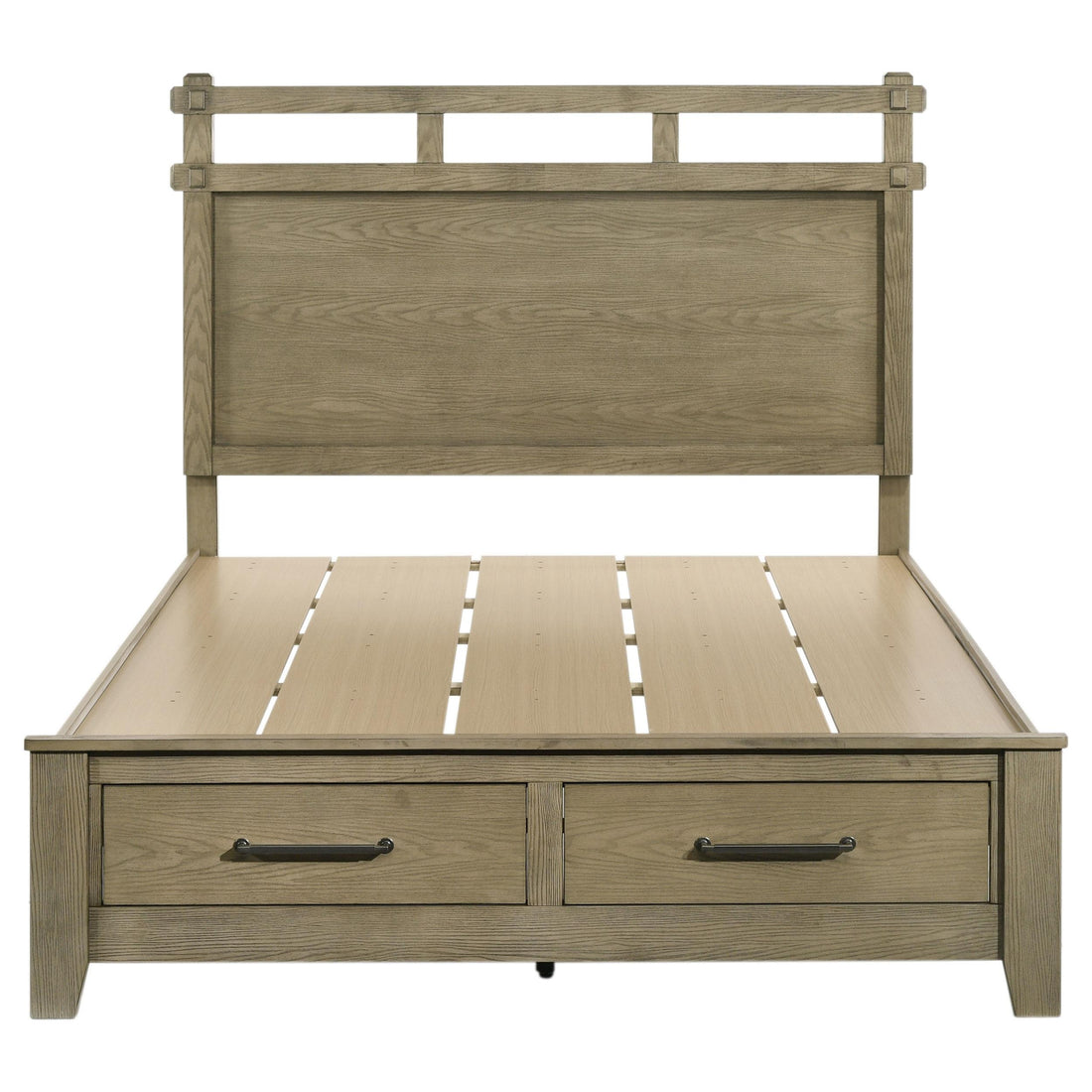  Coaster Furniture Hazlewood 207530Q 59-inch Queen Panel Storage Bed - Vineyard Oak IMAGE 1