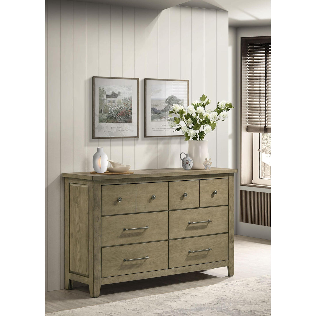  Coaster Furniture Hazlewood 207533 6-drawer Bedroom Dresser Cabinet - Vineyard Oak IMAGE 1