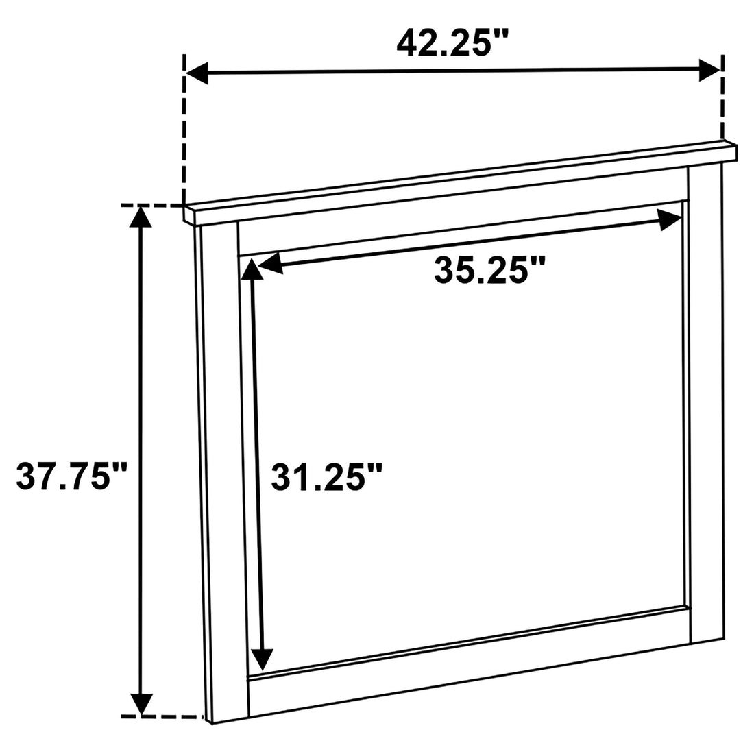  Coaster Furniture Hazlewood 207534 Dresser Mirror - Vineyard Oak IMAGE 1