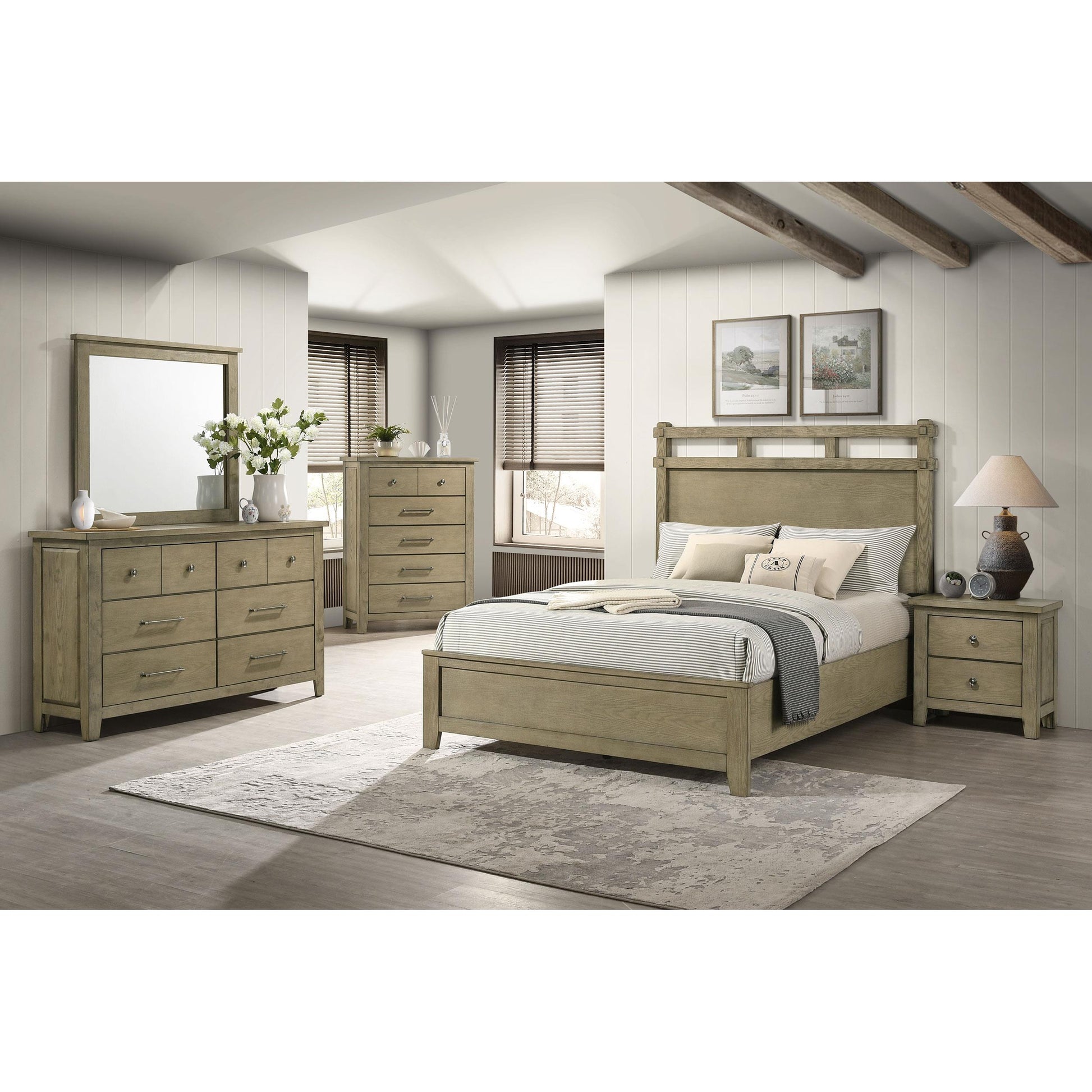  Coaster Furniture Hazlewood 207535 5-drawer Bedroom Chest - Vineyard Oak IMAGE 12
