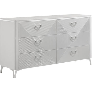  Coaster Furniture Cassia 215793 6-drawer Bedroom Dresser Cabinet - White High Gloss IMAGE 1